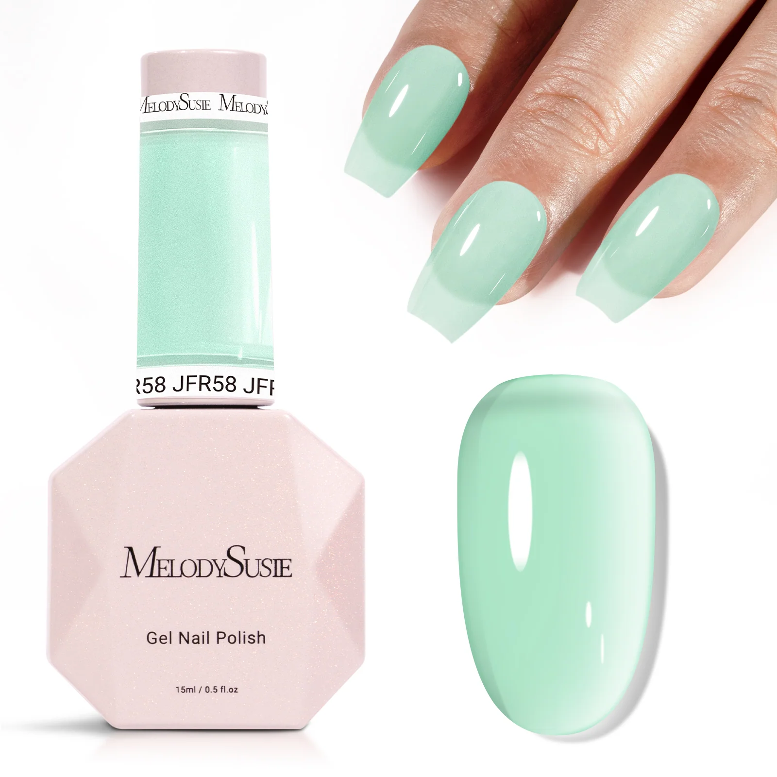 Jeweliver Jelly TPO-Free Gel Polish 15ml Green Lolite 15ml JFR58