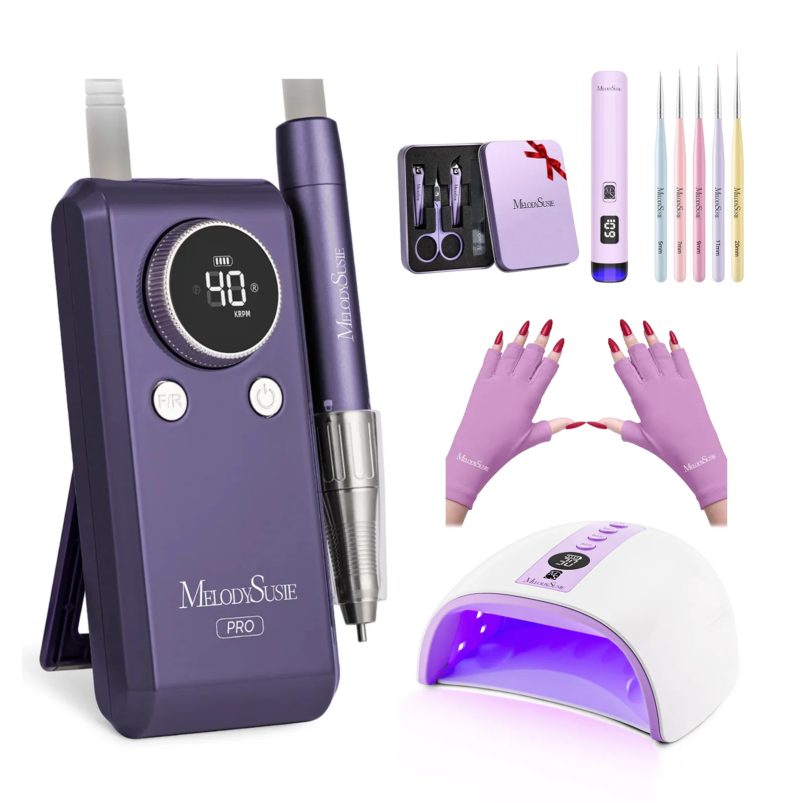 New Triplet Nail Drill Series with Stand Bundle for Manicures