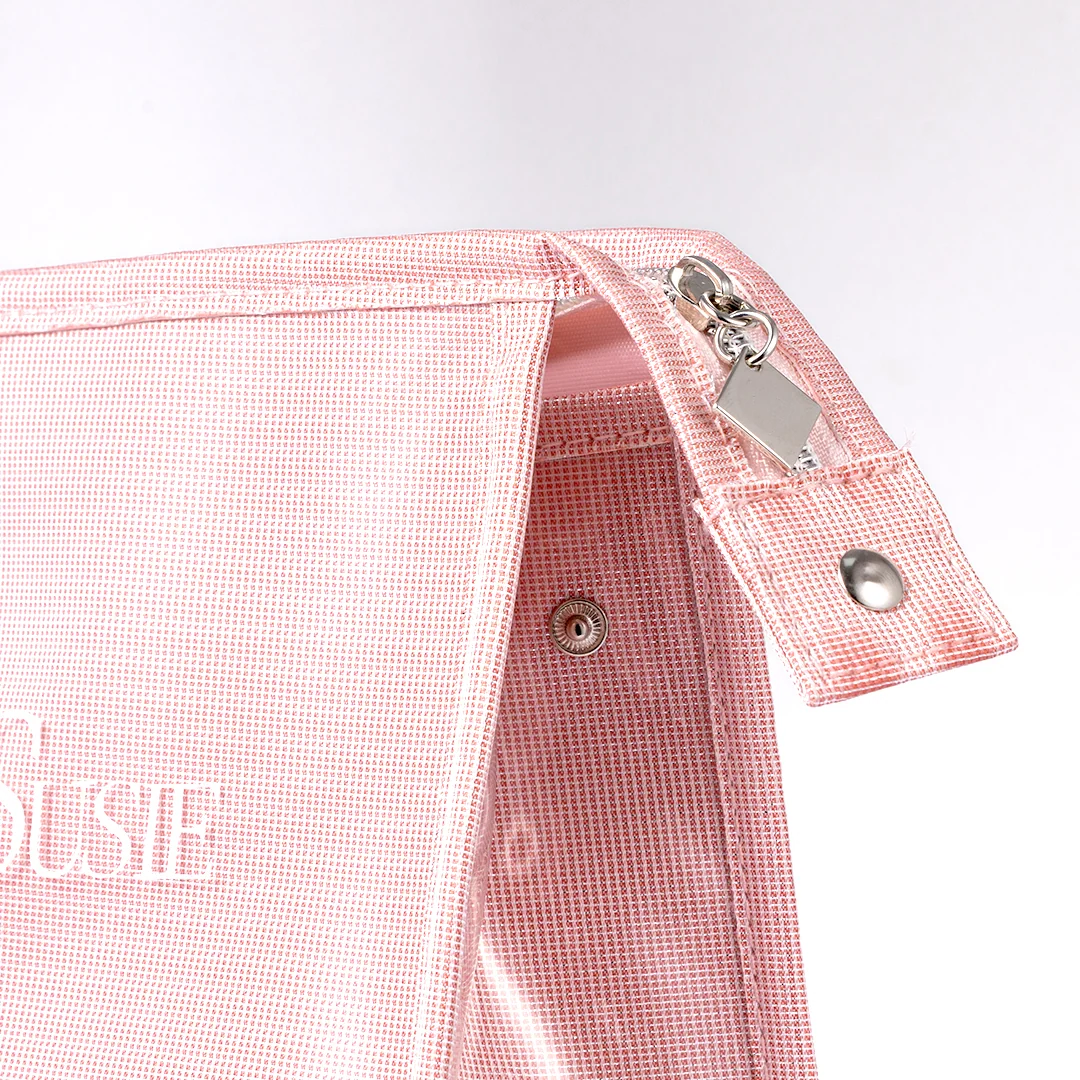 Pink Glitter Nail Tool Storage Bag with Zipper for Travel