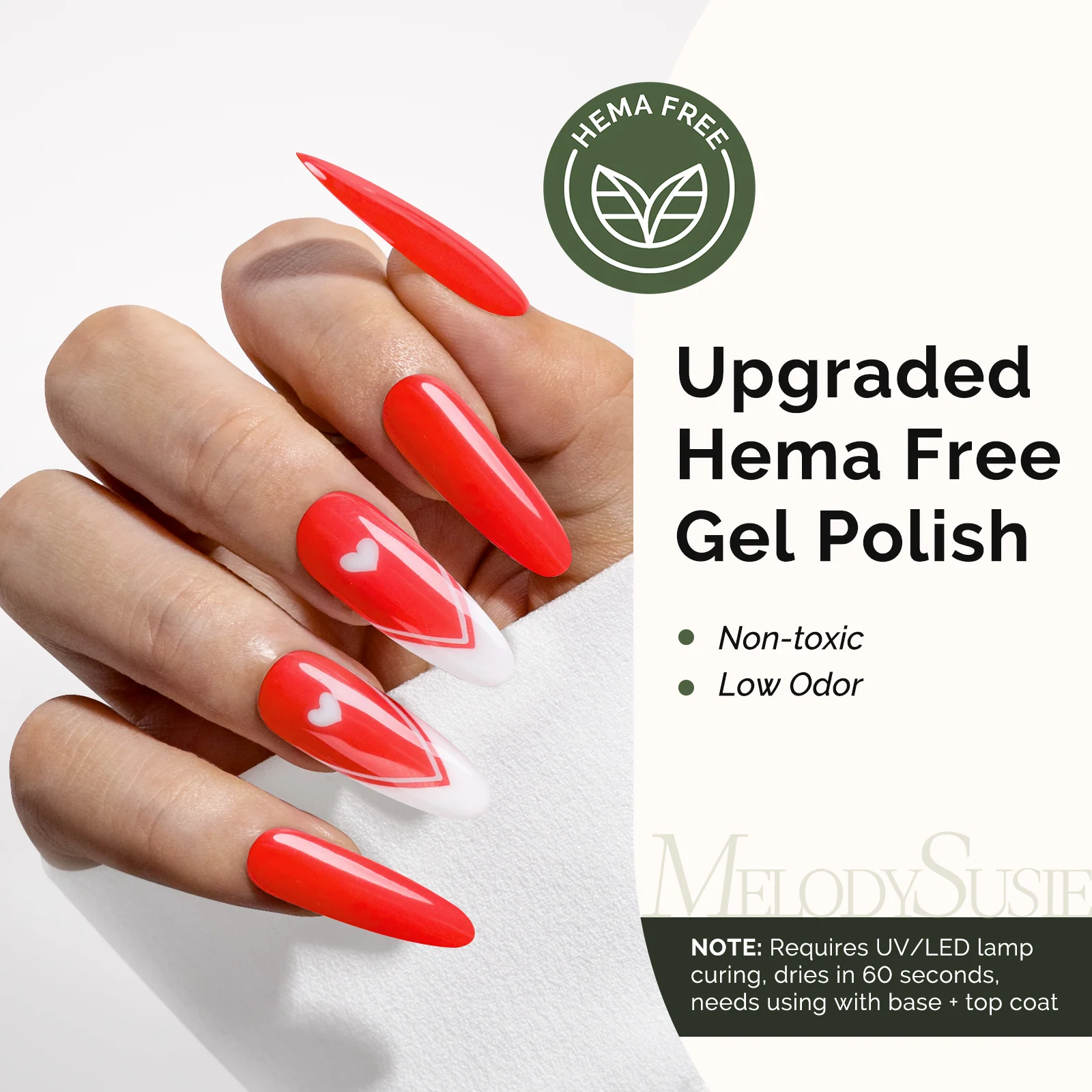 HEMA-Free Gel Nail Polish 0.5 fl oz/15ml in K1176 Thick Light Coral