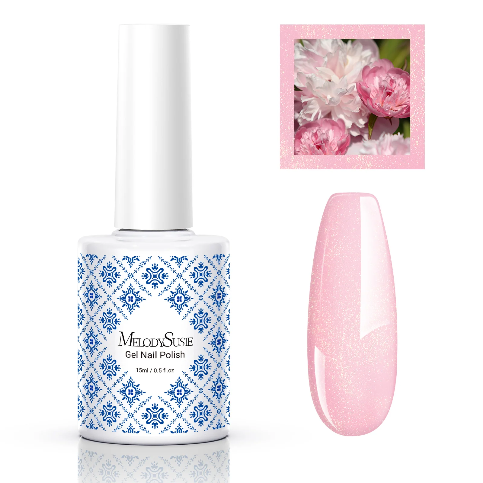 Fleurwee 无 HEMA、无 HPMA、无 TPO 植物基凝胶指甲油 0.5 fl oz/15ml - P11 Sunshine Peony Pink
