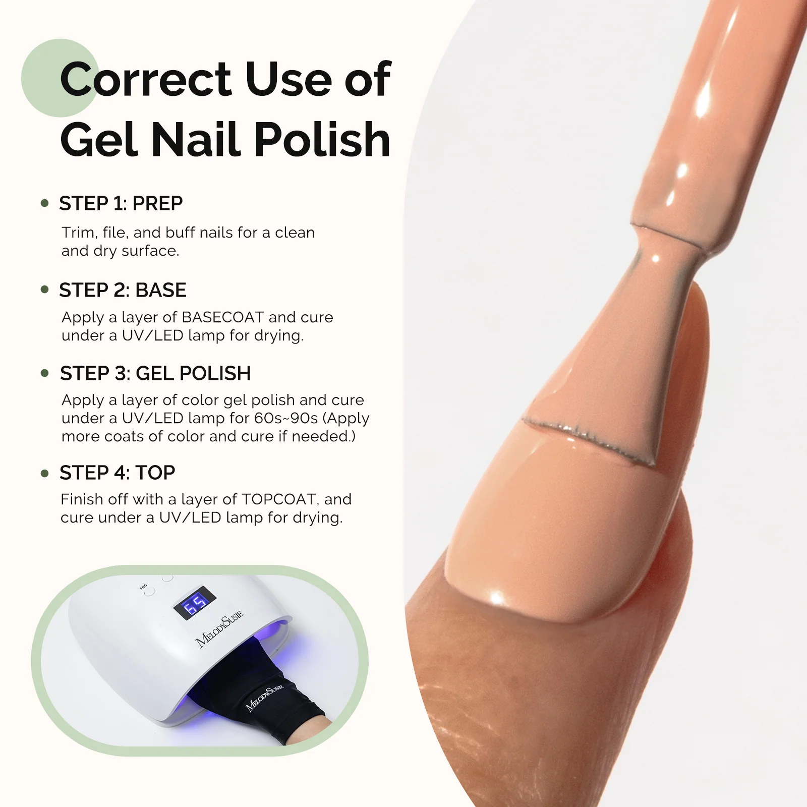 175 Peach Nude HEMA-Free UV Gel Nail Polish, 0.5 fl oz/15ml