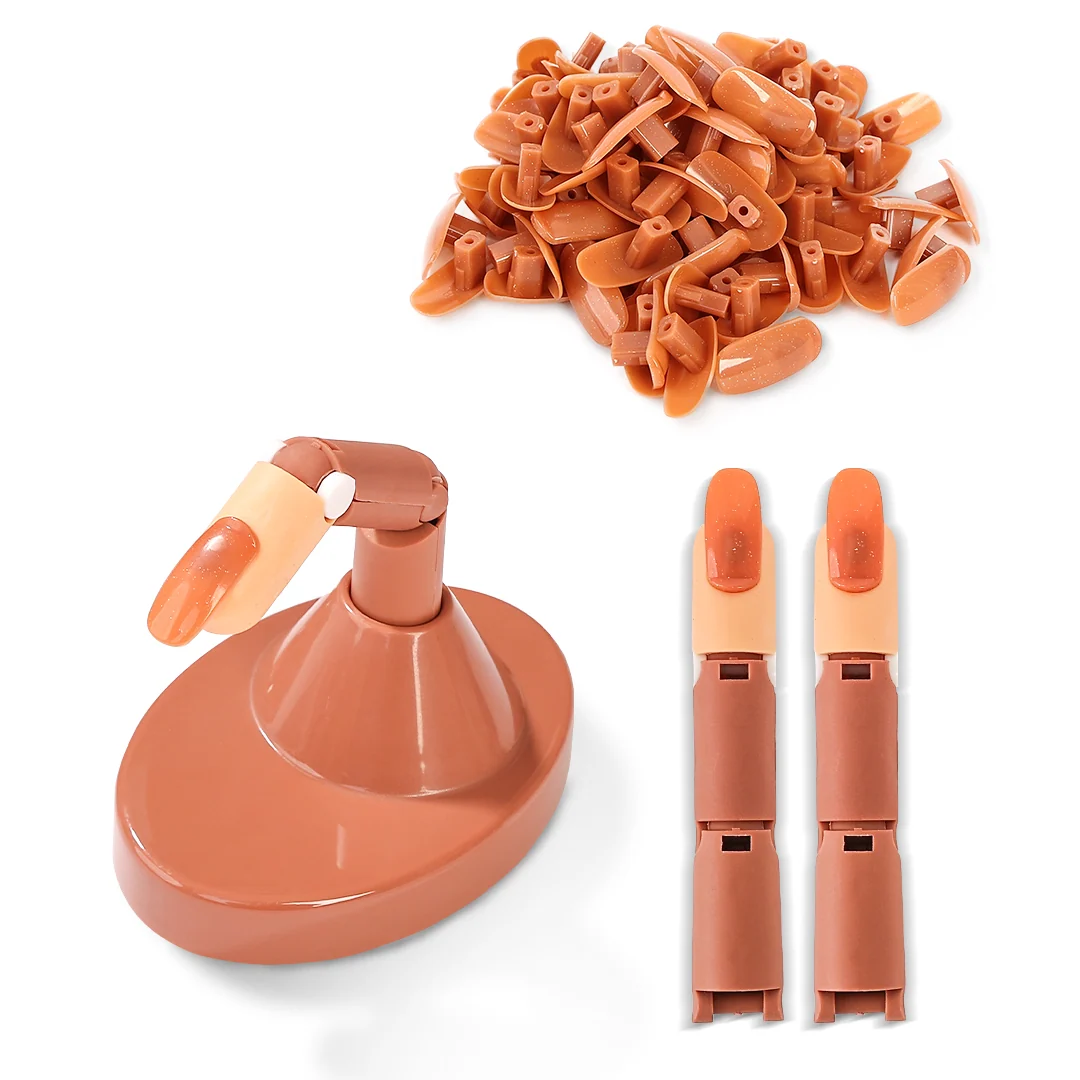 Nail Practice Fingers with Base Stand and 100 Nail Tips