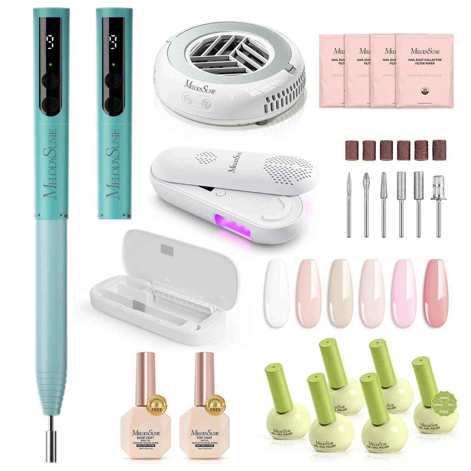 PC100GR Pocket Nail Drill Bundle with Power Bar