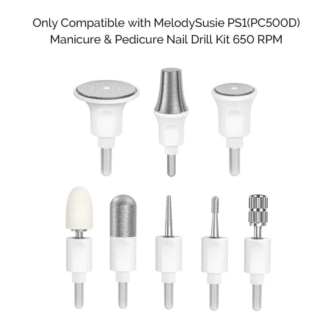 Manicure & Pedicure Nail Grinder Bits for MelodySusie Nail Drill Kit