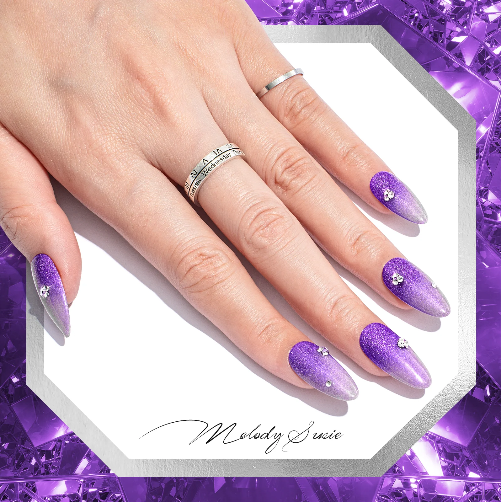 Z055 Purple Shimmer Glitter  - 凝胶甲油(15ml)