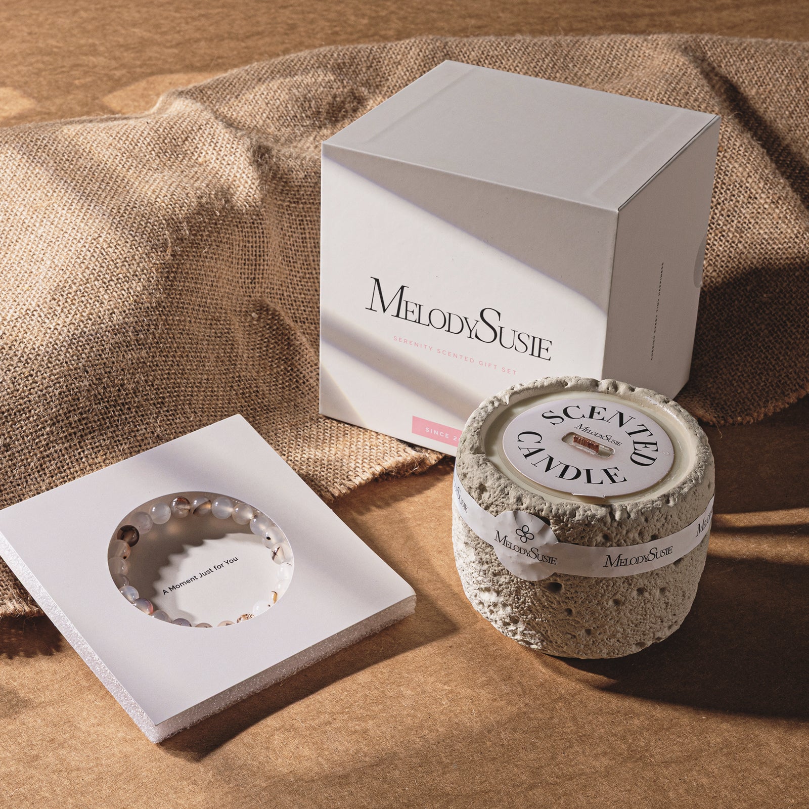 New Scented Candle Gift Set with Crystal Ornament