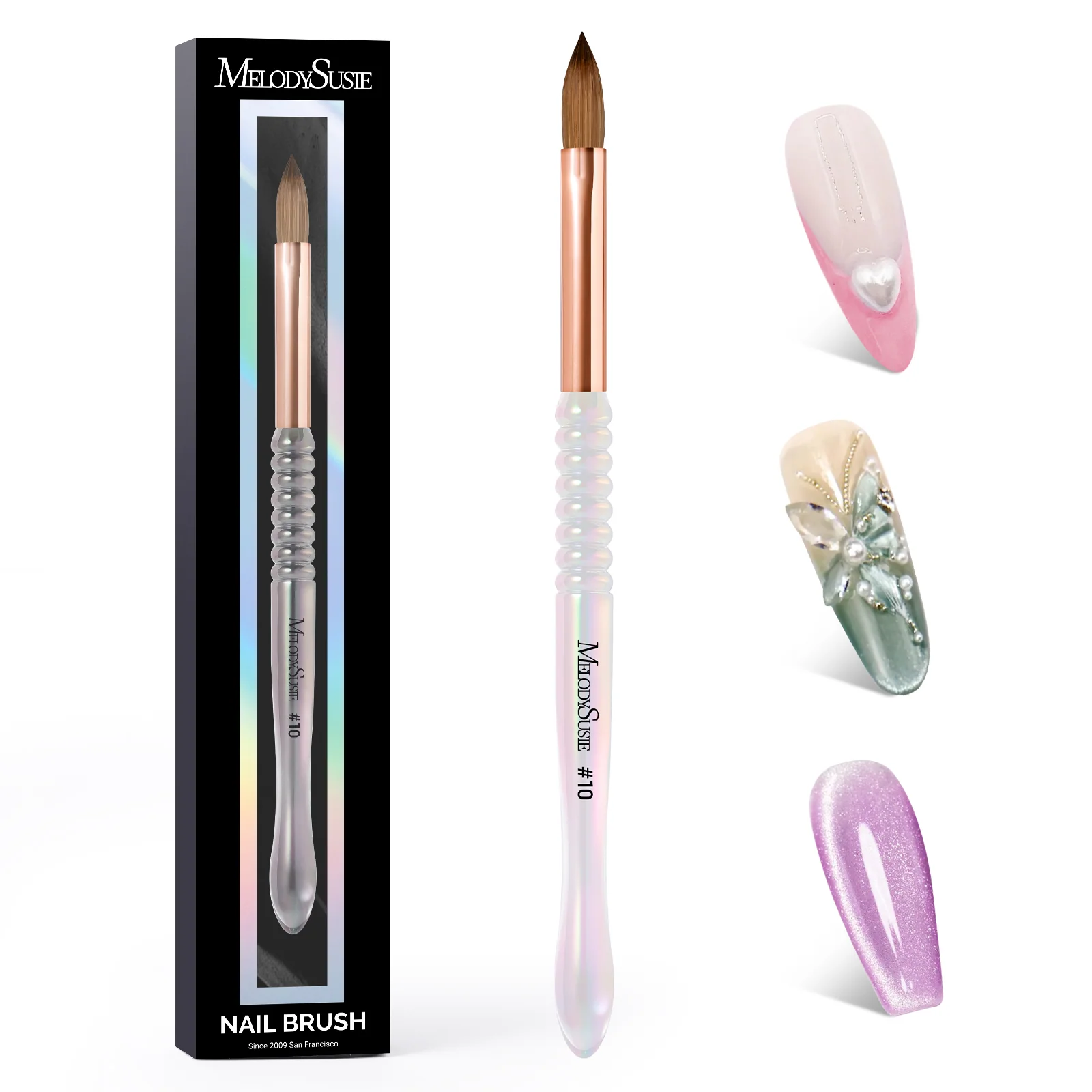 80% Kolinsky Acrylic Nail Brush for Extension and 3D Sculpting