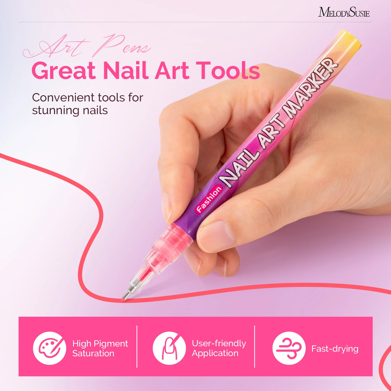 Nail Art Pens Set in 12 Colors with 0.7mm Tips