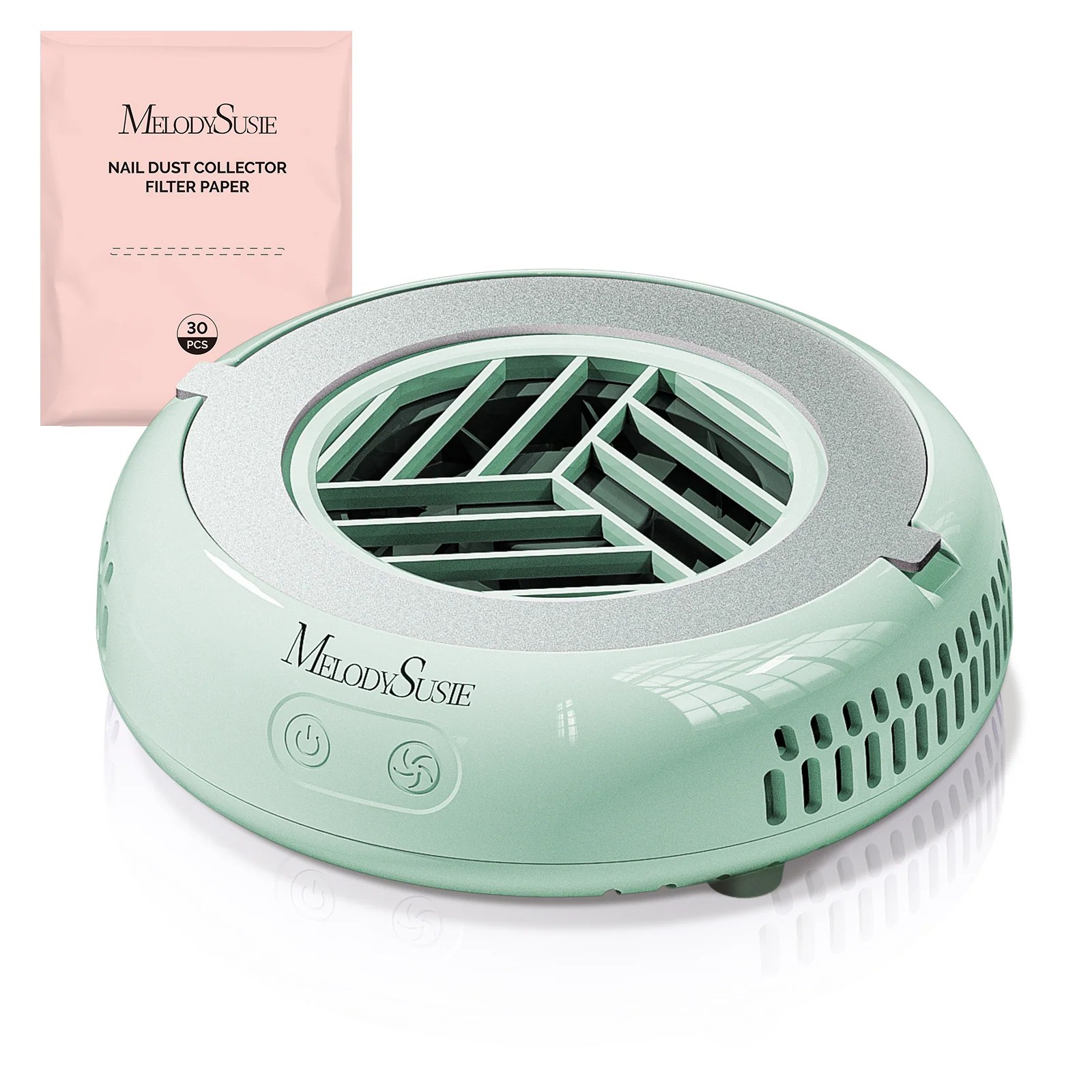 HProA Nail Dust Collector in Mint Green with 30 Filter Papers