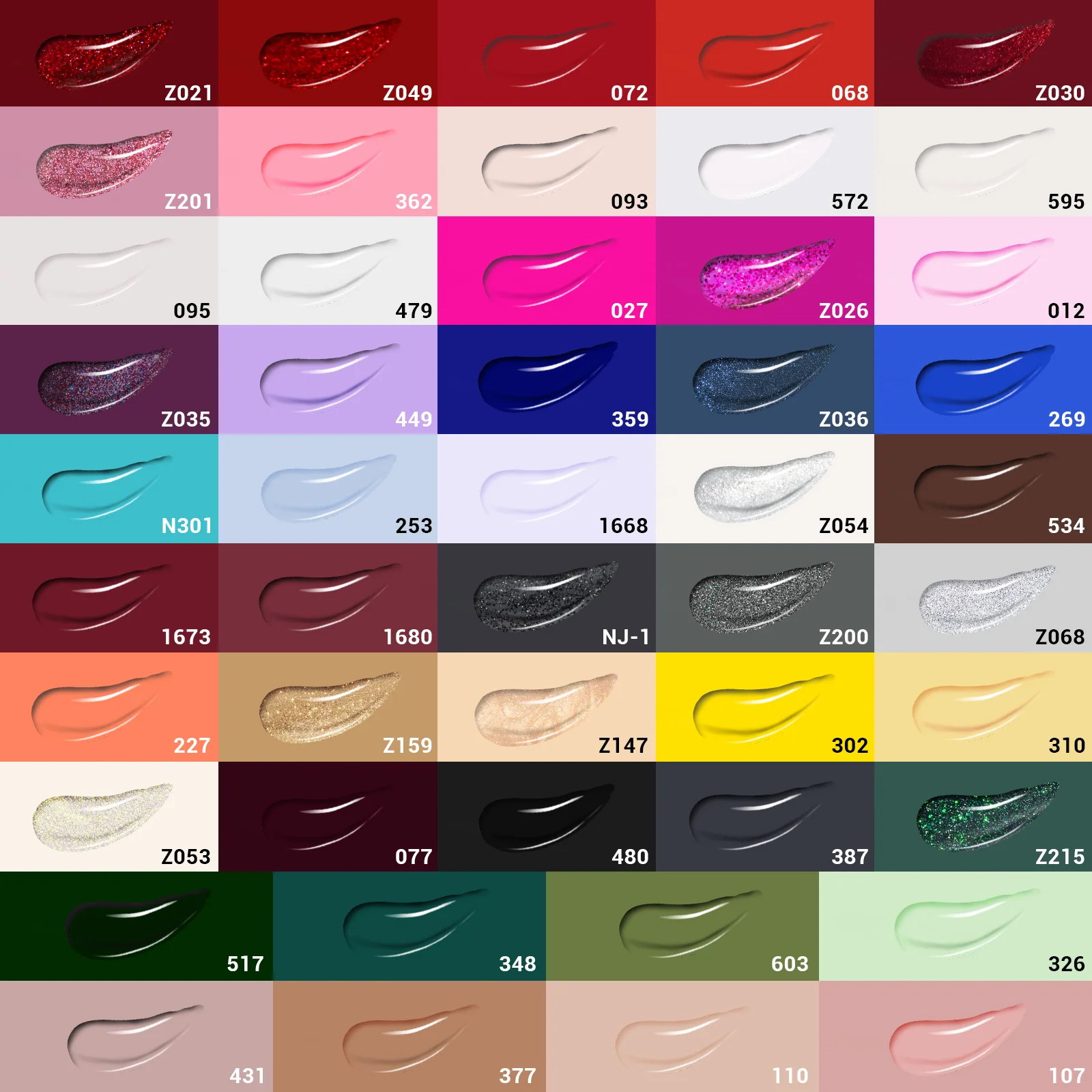 15ml TPO-Free Thick Gel Nail Polish Gift Box with 48 Colors