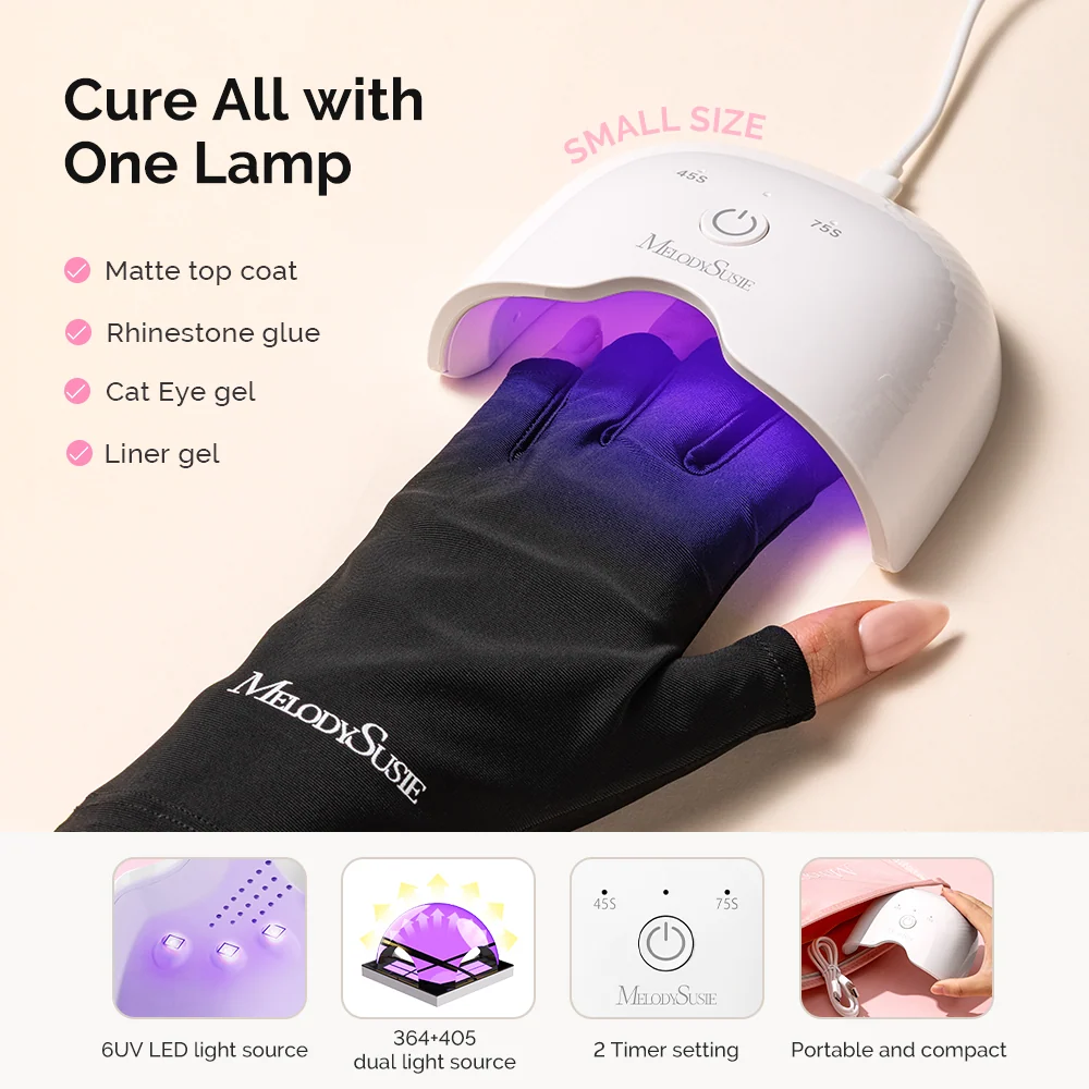 Melodysusie Gel Nail Polish Kit with UV Light for Beginners