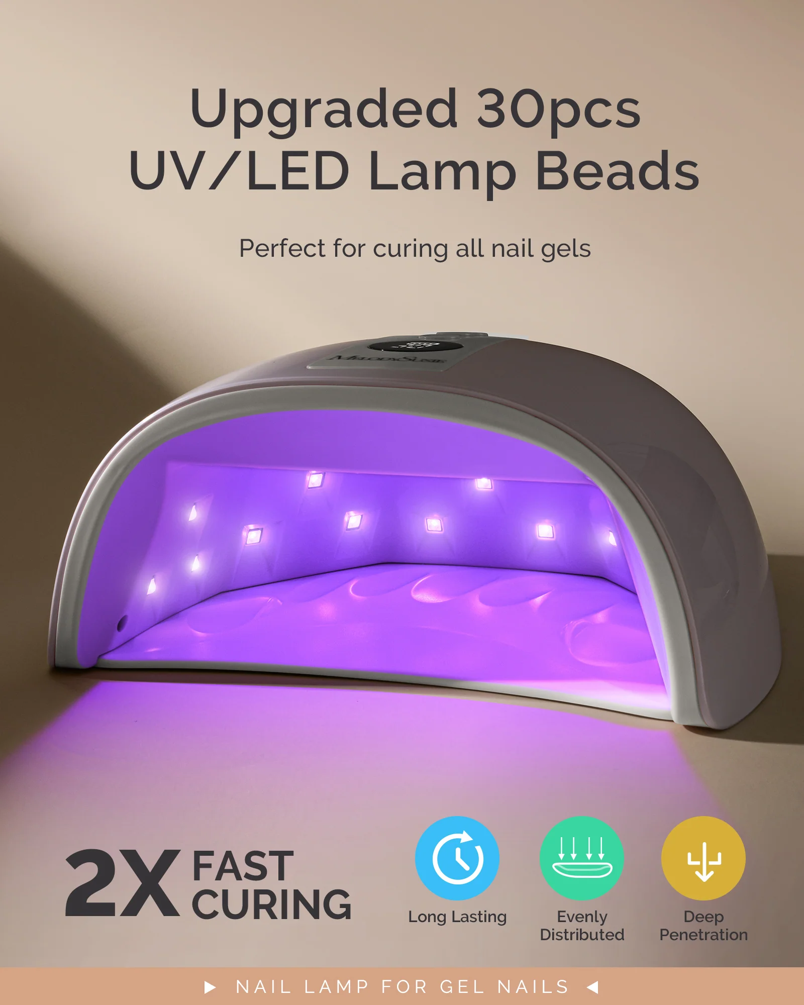 P-PLUS30G Rechargeable Cordless UV/LED Nail Lamp for Gel Polish
