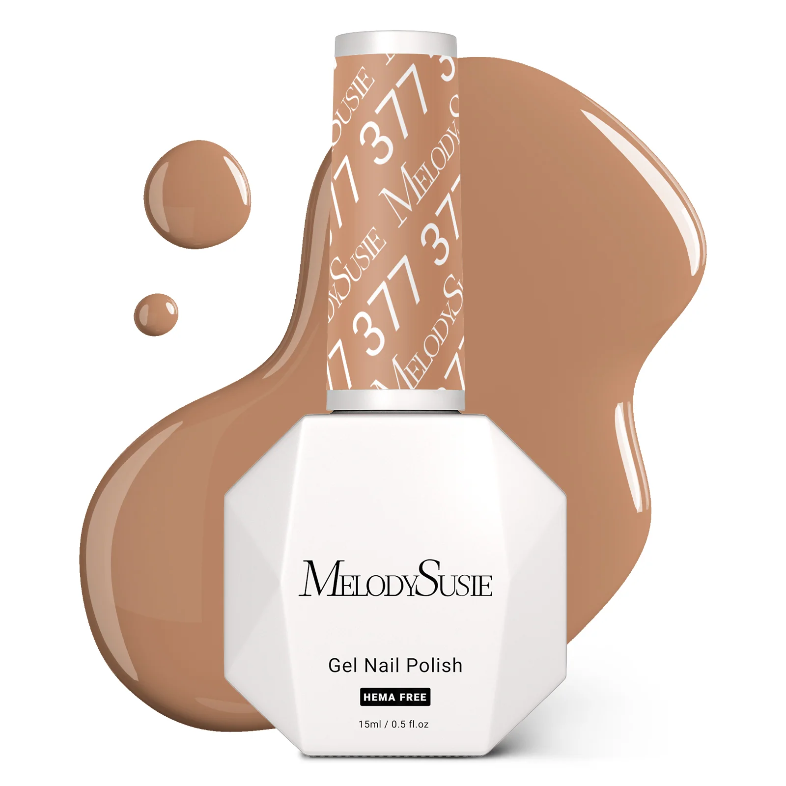 377 Caramel Brown HEMA-Free Gel Nail Polish 0.5 fl oz 15ml