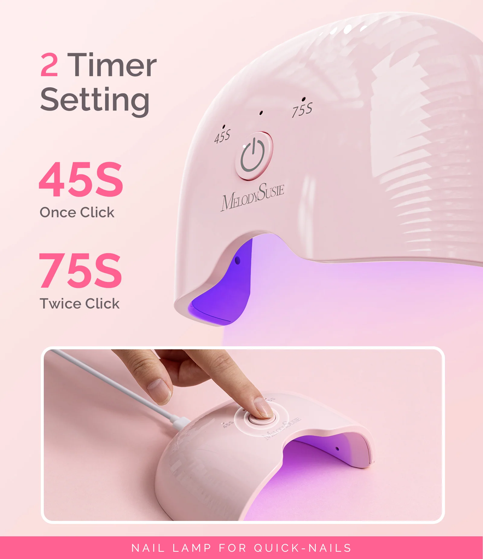 P-ART06F LED/UV Nail Lamp Compact Mini Gel Curing Light