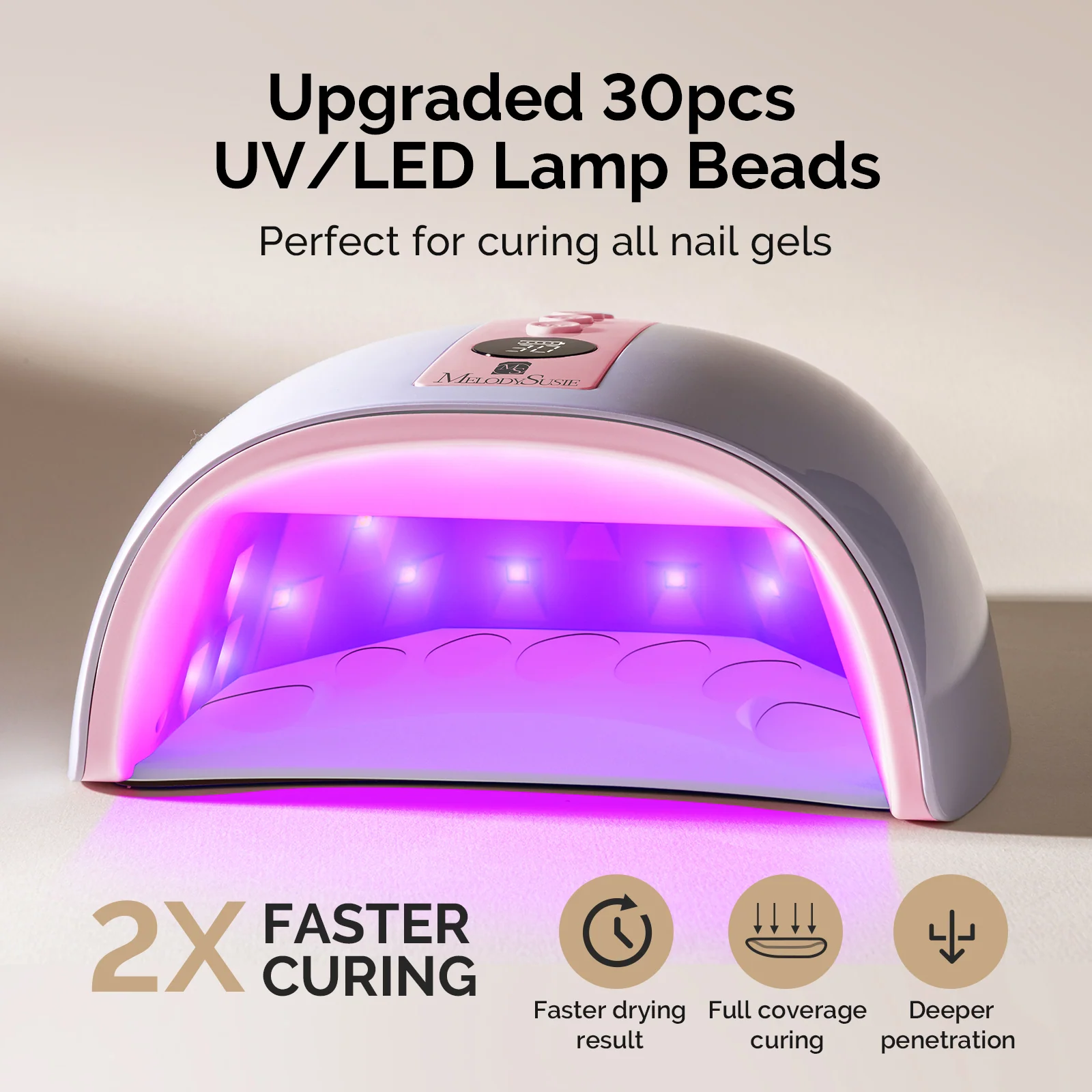 MelodySusie SC300E Nail Drill & P-PLUS30G Nail Lamp Gift Box