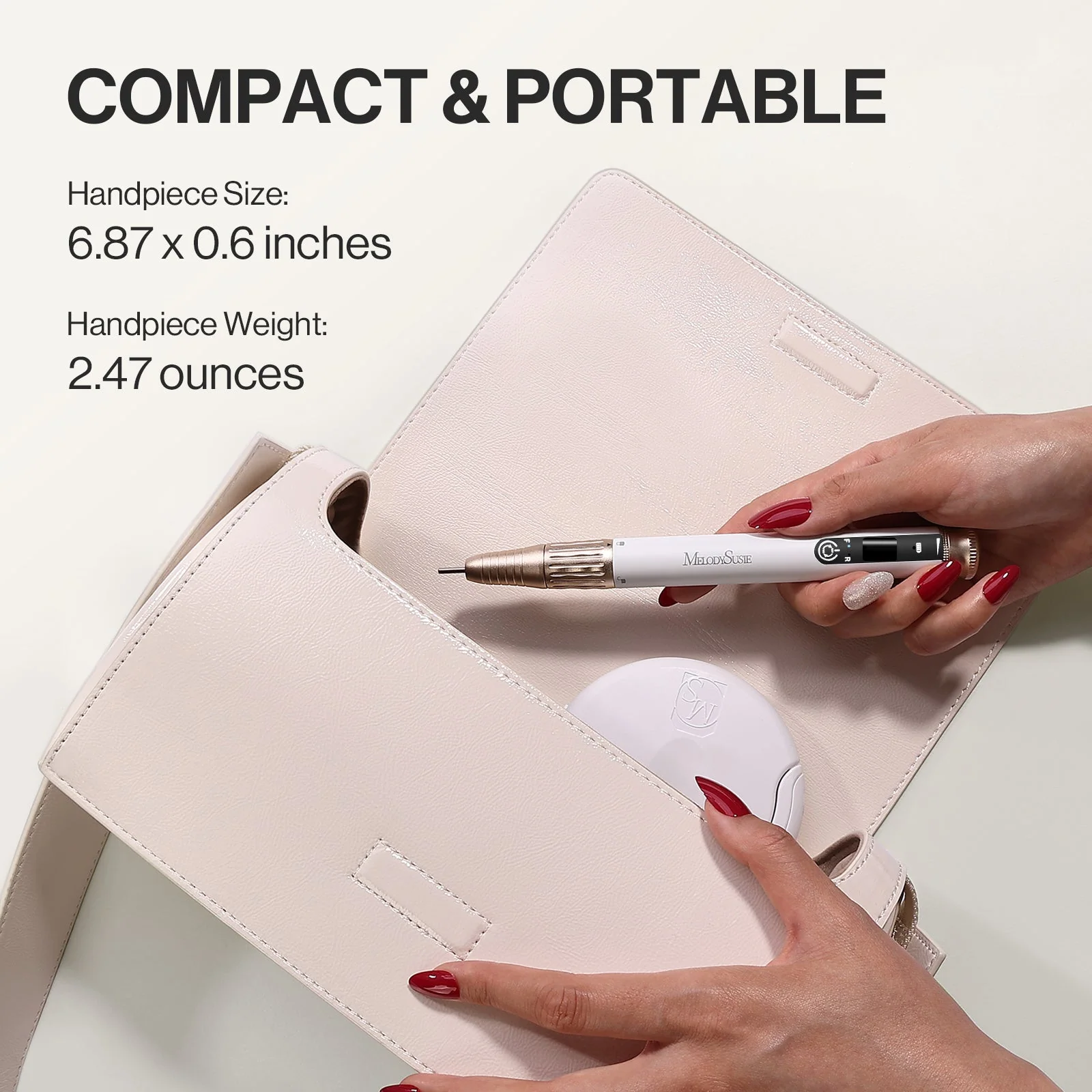 SP1(SM220E) Pen-Shaped Rechargeable Nail Drill 30,000RPM - Beginner Set