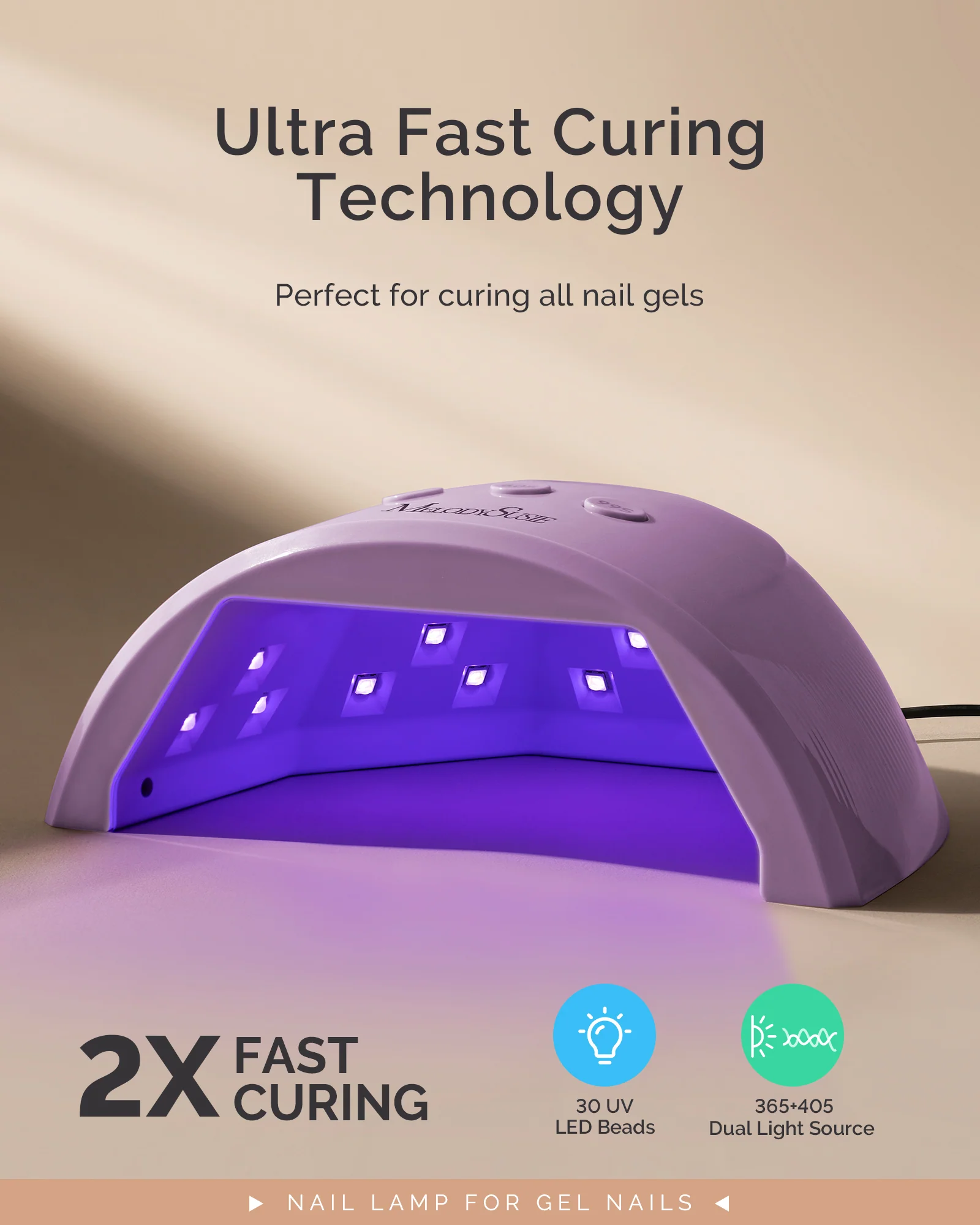 P-PLUS30F Plus30F UV/LED 美甲灯 紫色，36W
