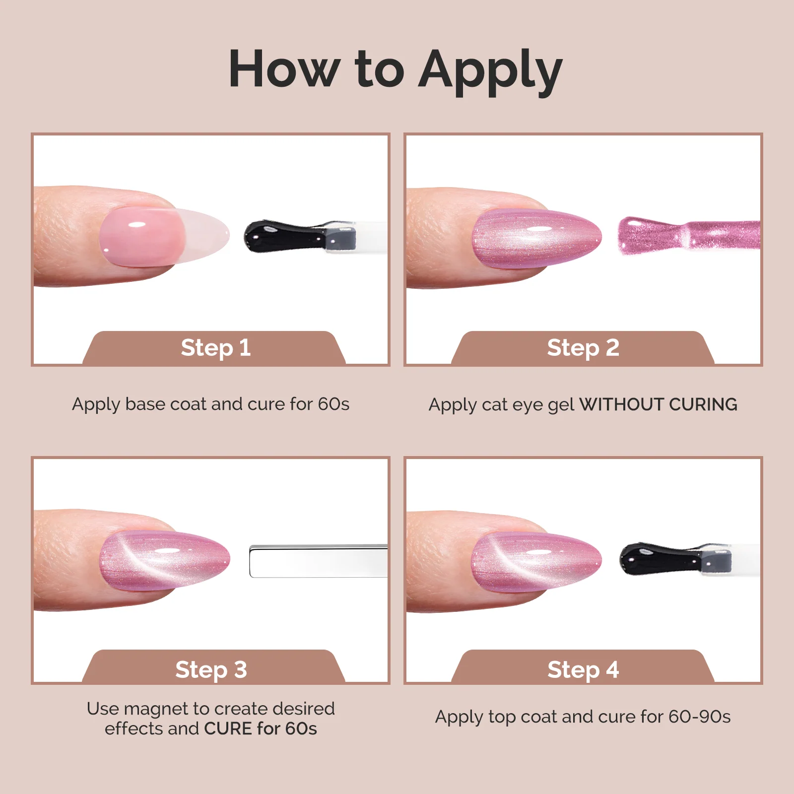 Jeweliver Cat Eye HEMA-Free & TPO-Free Gel Nail Polish 0.5 fl oz/15ml - Pearl Gold 1402