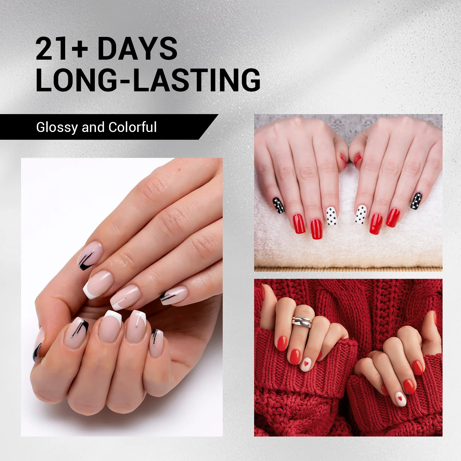 Daily Life 15ml TPO-Free Thick Gel Nail Polish Set, 4Pcs