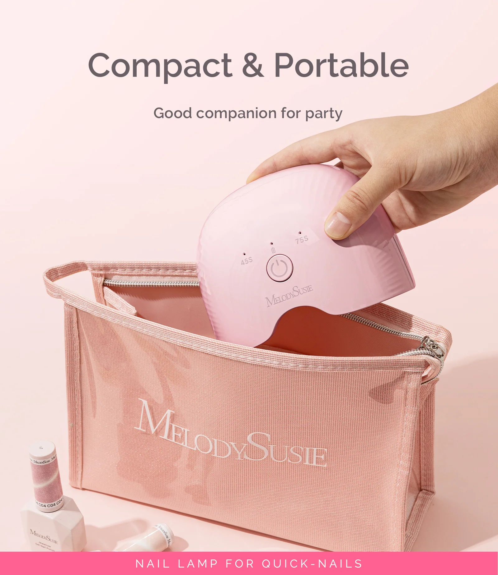 P-ART06G Rechargeable Cordless LED/UV Nail Lamp for Gel Polish