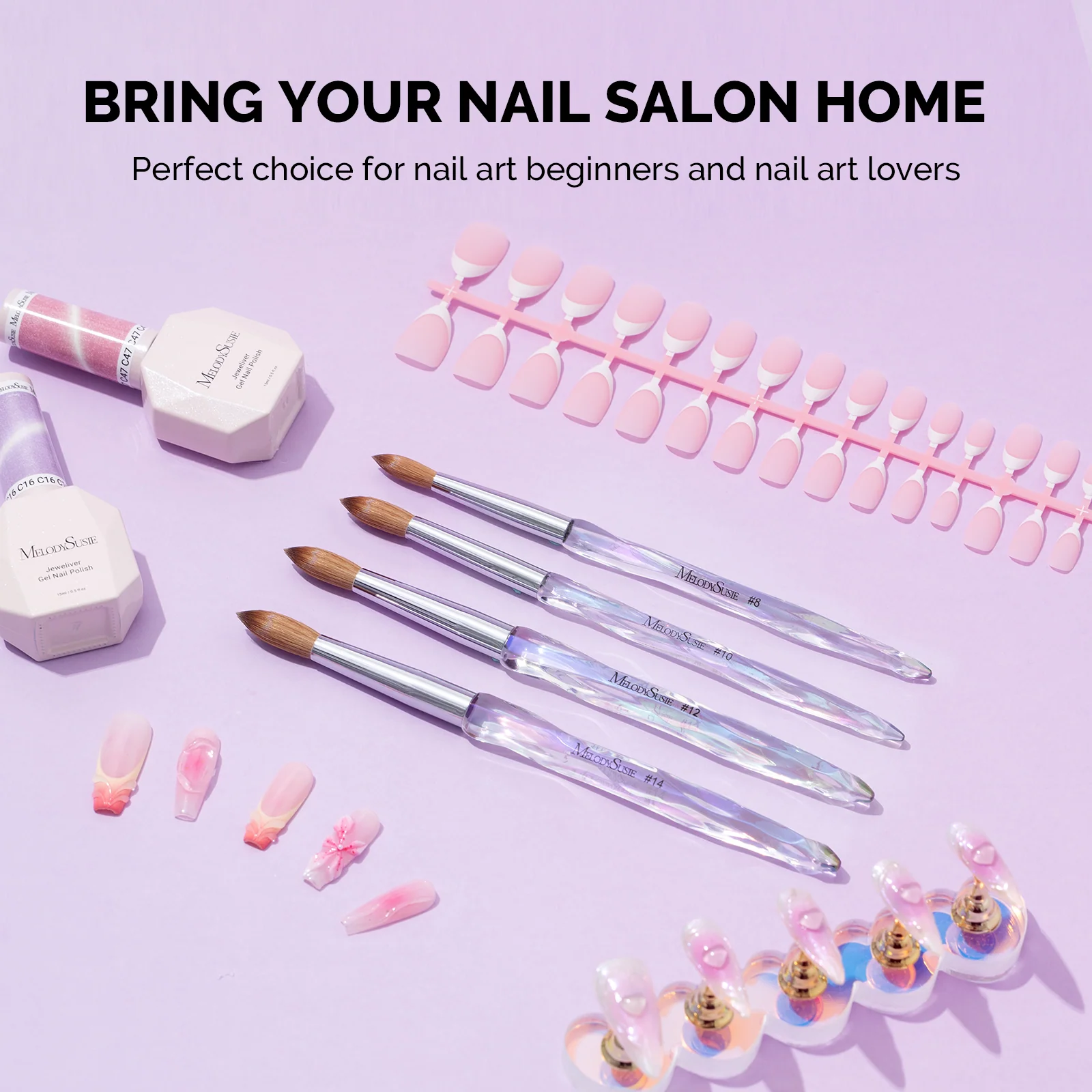100% Kolinsky Acrylic Nail Brush for Extension and 3D Sculpting