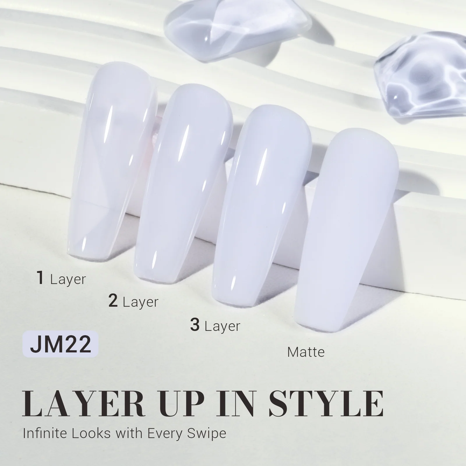 Jeweliver Jelly TPO-Free Gel Nail Polish Milky 0.5 fl oz/15ml JM22