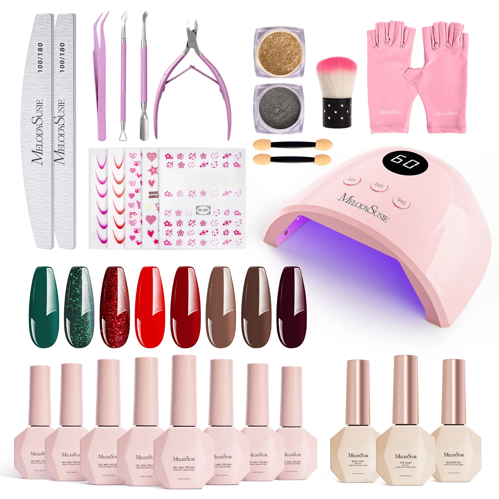 Gel Nail Polish Kit with UV Nail Lamp for Salon-Style Nails at Home