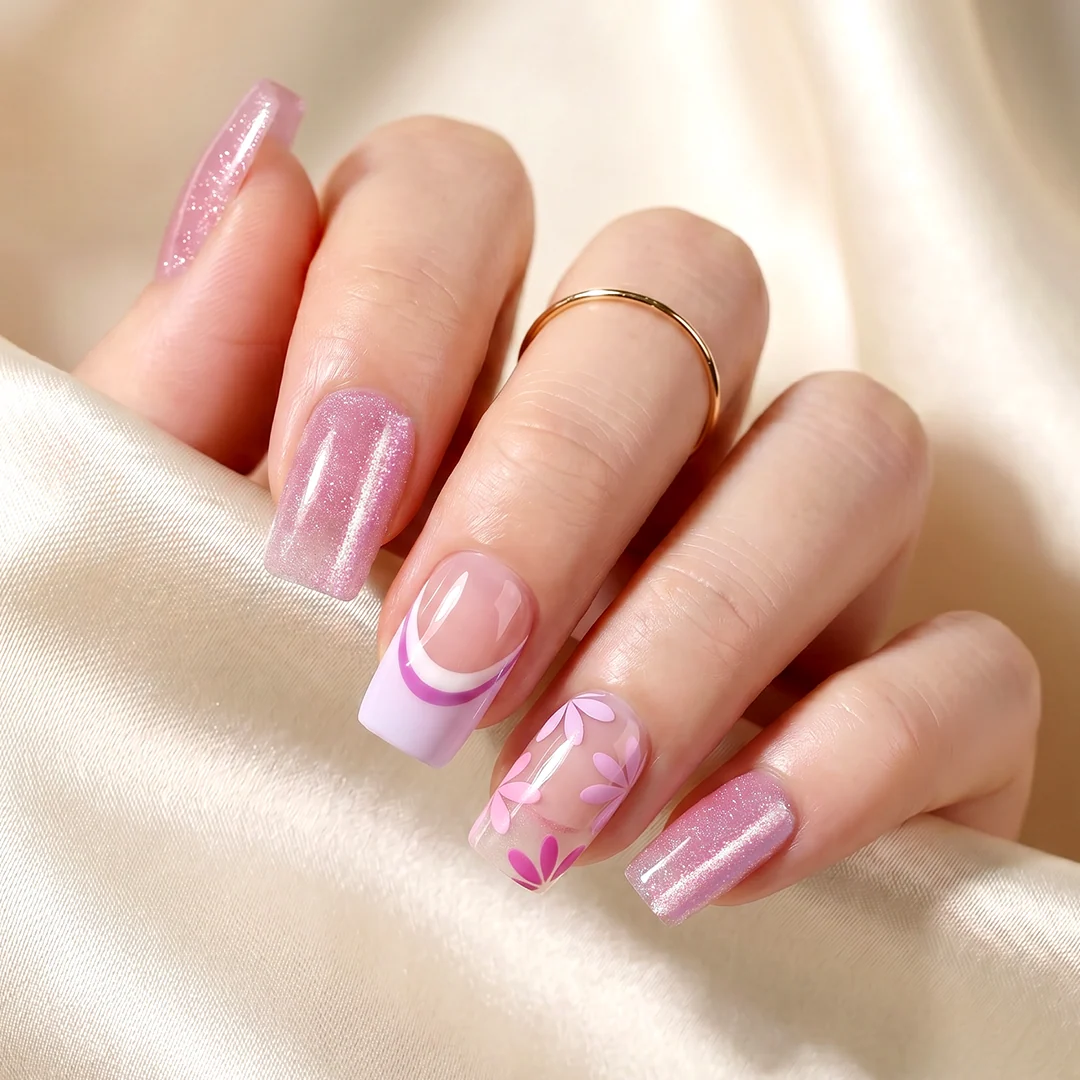 Aurora Collection Real Gel Nail Strips, No UV Lamp Required