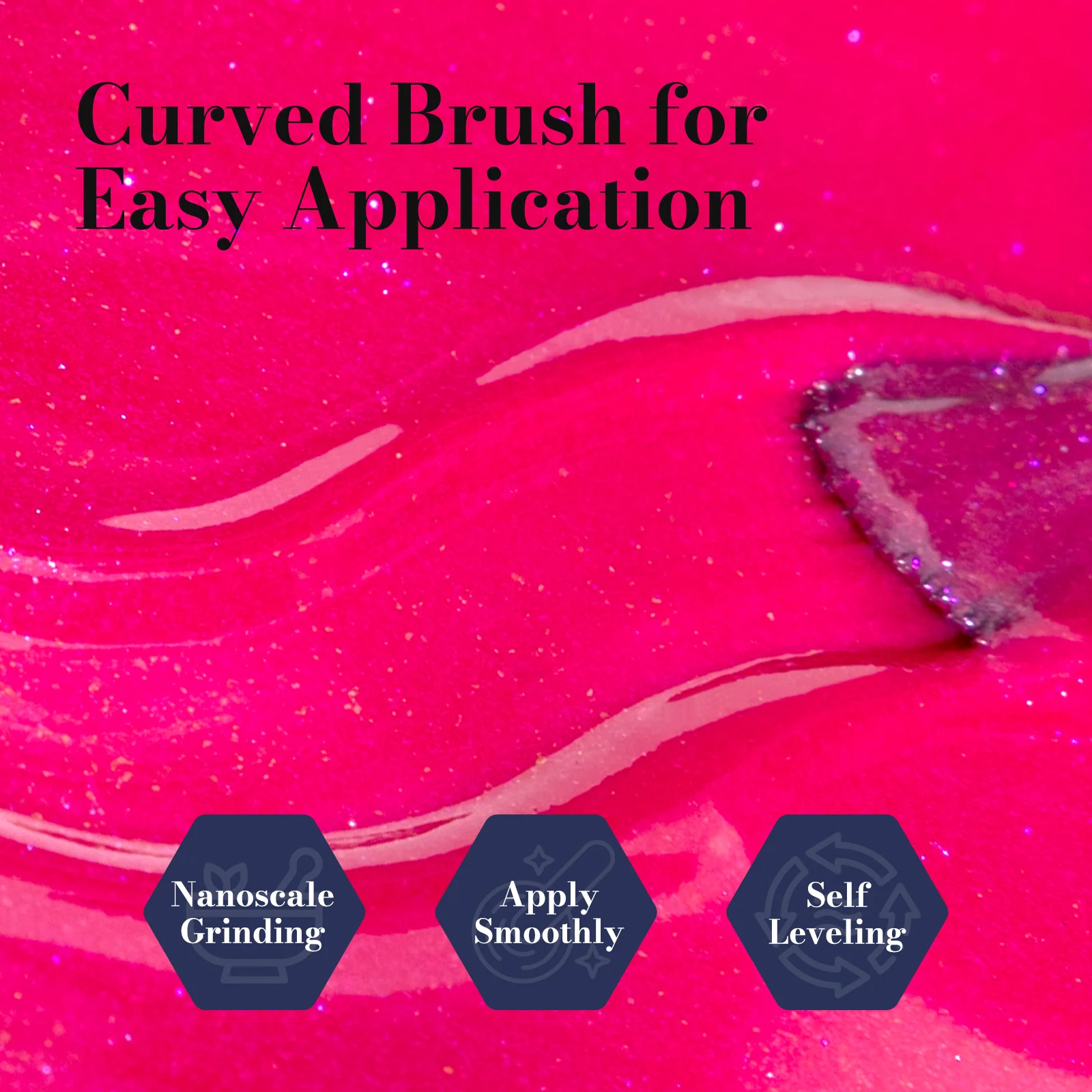 Fleurwee HEMA-Free & HPMA-Free & TPO-Free Gel Nail Polish Plant-based 0.5 fl oz/15ml - P55 Guava Glitter
