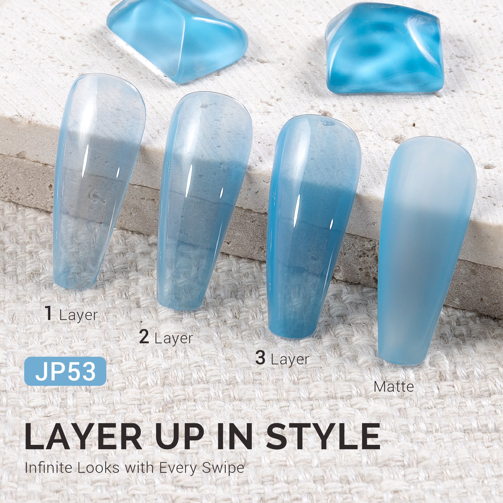 Jeweliver Jelly TPO-Free Gel Polish 15ml Blue Topaz JP53