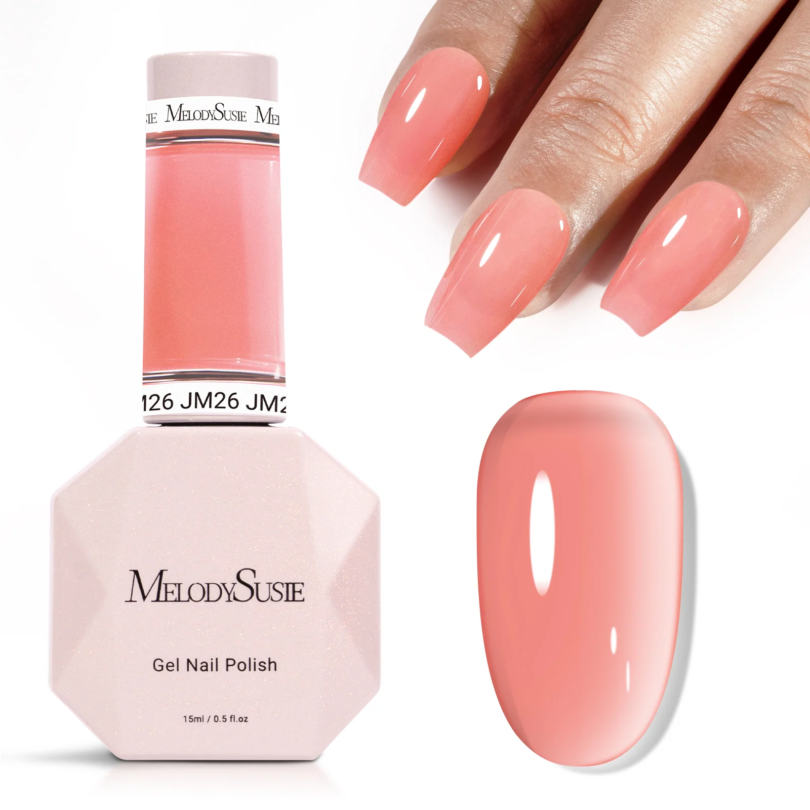 Jeweliver Jelly TPO-Free Gel Nail Polish 0.5 fl oz/15ml - Dark Nude JM26