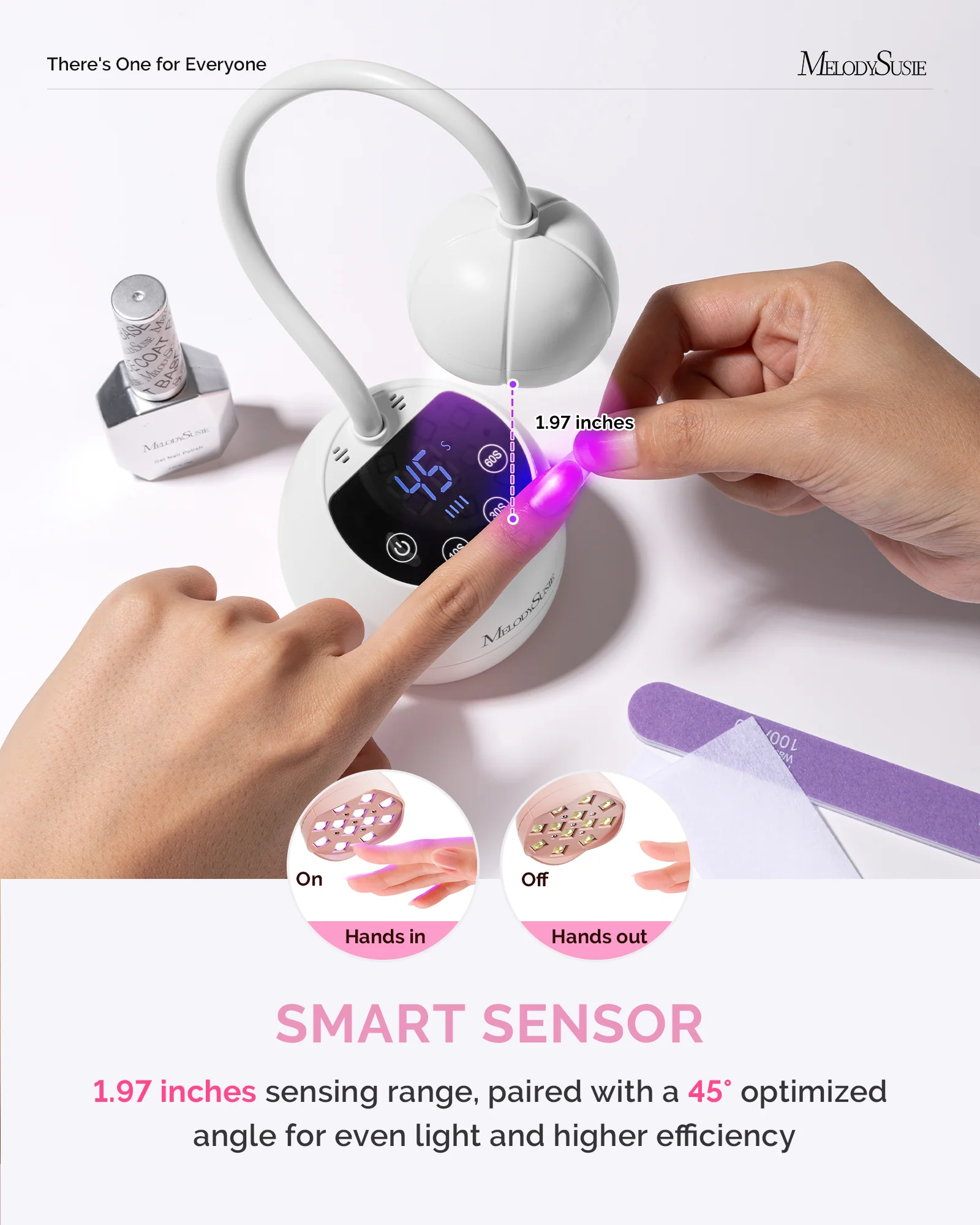 P-ArtM2 Gooseneck Cordless UV Nail Lamp in White