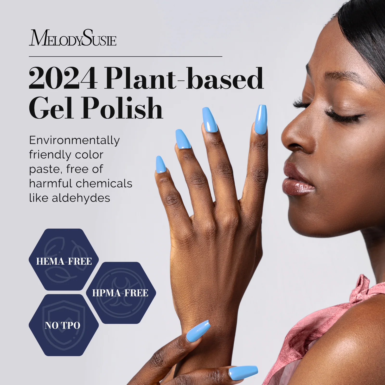Fleurwee HEMA-Free & HPMA-Free & TPO-Free Gel Nail Polish Plant-based 0.5 fl oz/15ml - P15 Blue Poppy