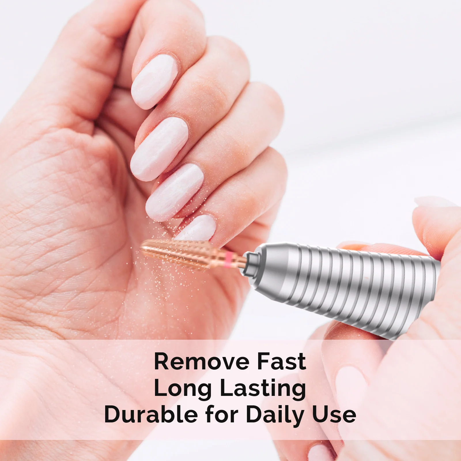 Tornado Tungsten Carbide Nail Drill Bits in Rose Gold for Acrylic Removal