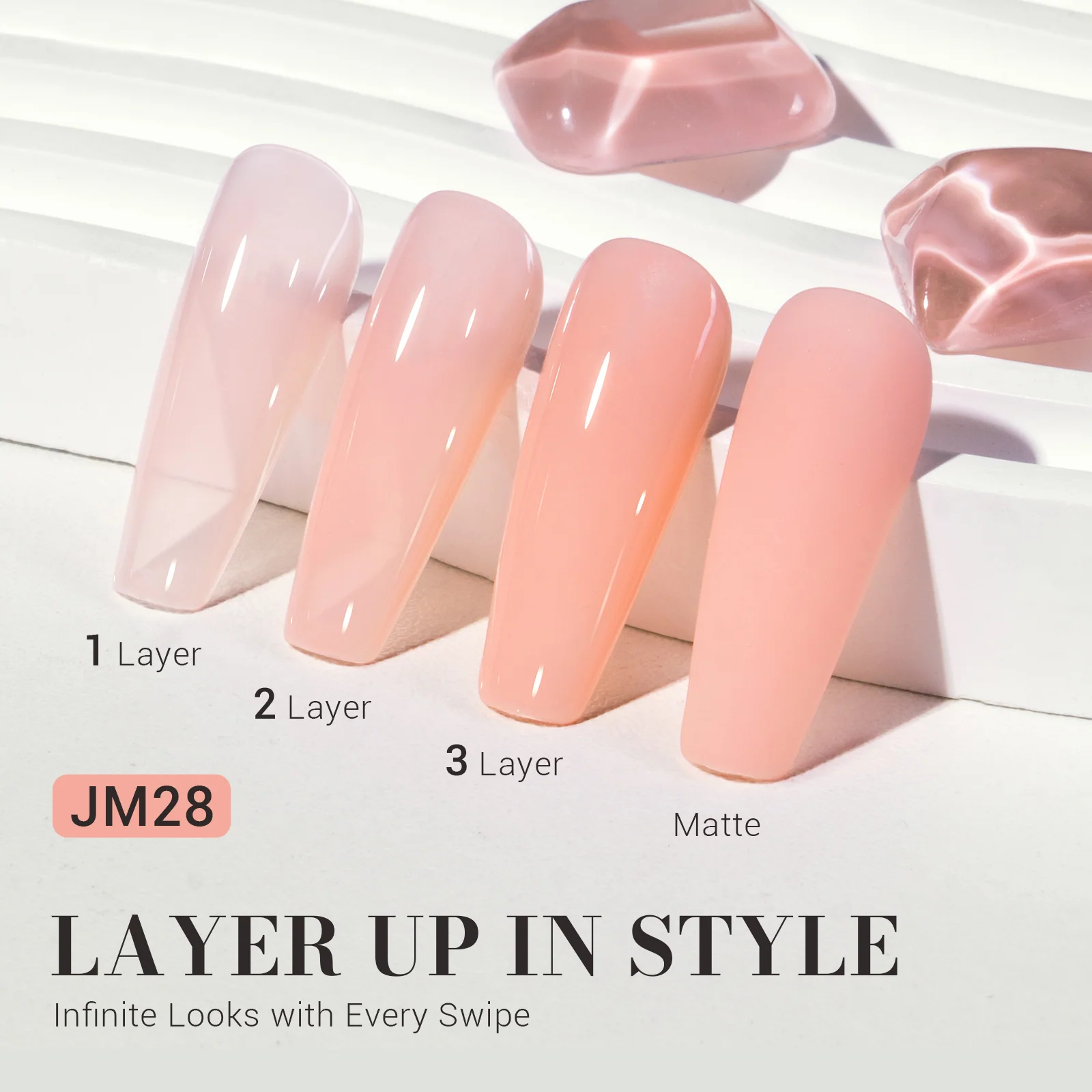 Jeweliver 果冻无TPO甲油胶 0.5 fl oz/15ml - 腮红 JM28