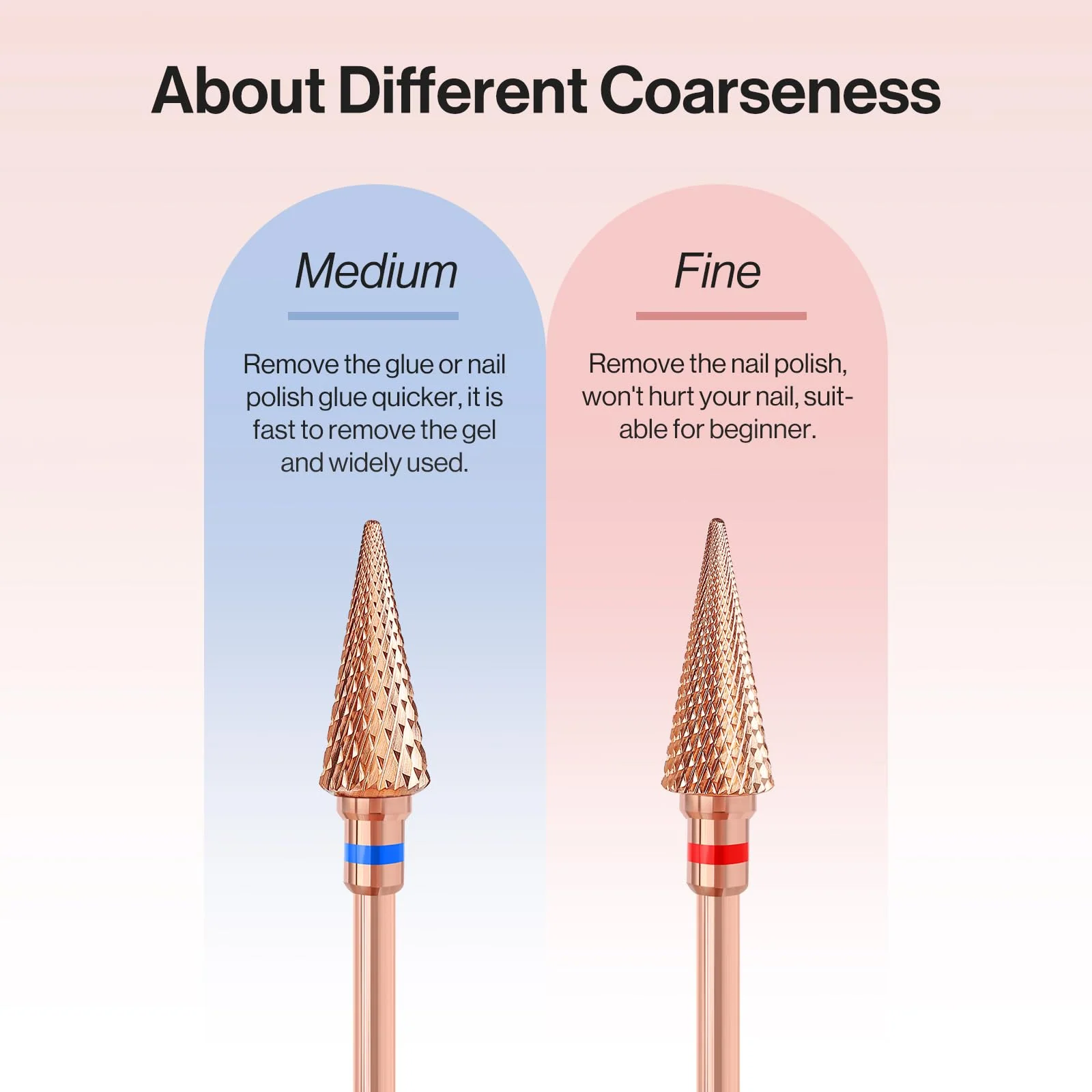 Tapered Nib Carbide Tungsten Nail Drill Bit for Gel and Acrylic
