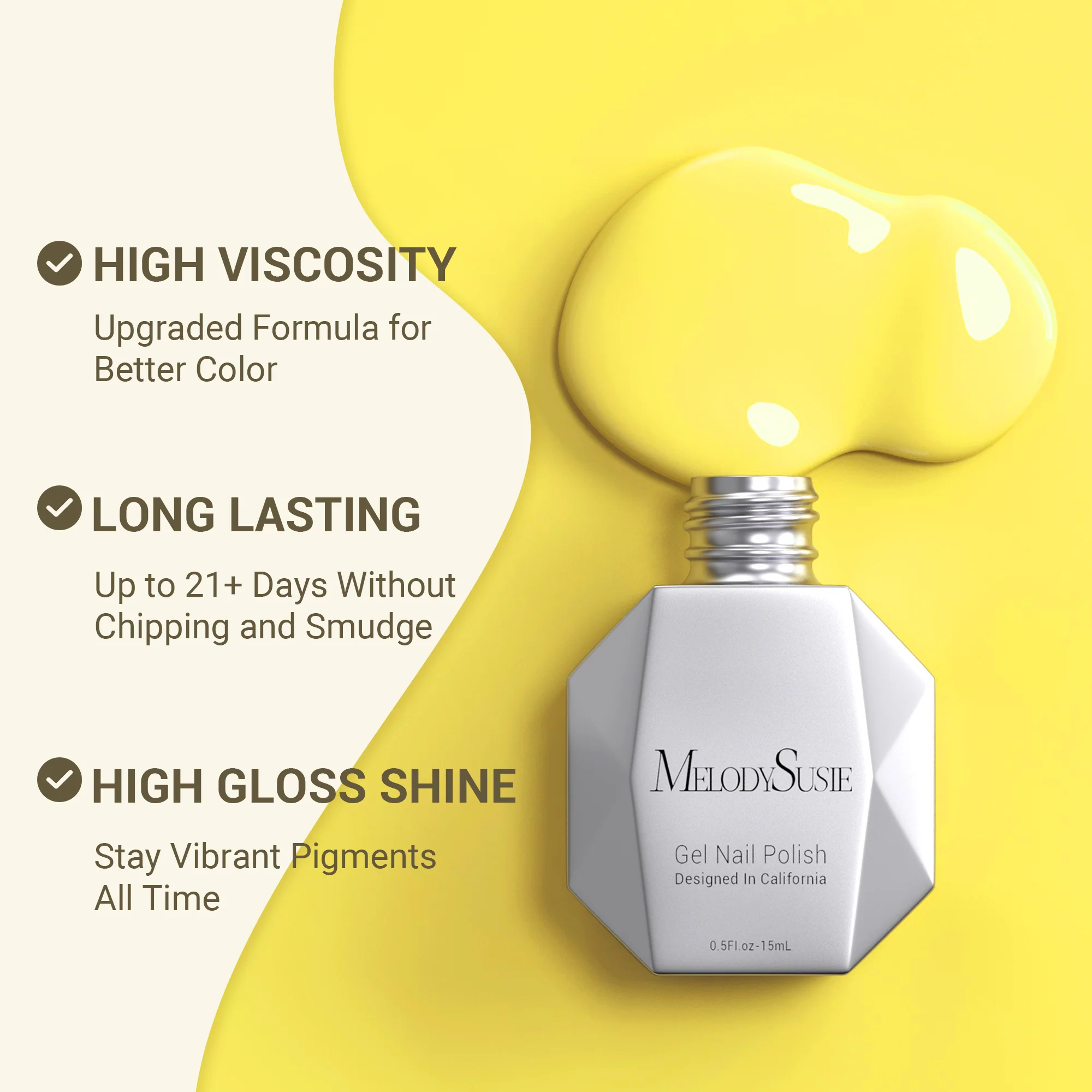 301 Lemonade Yellow - 甲油胶（15ml）