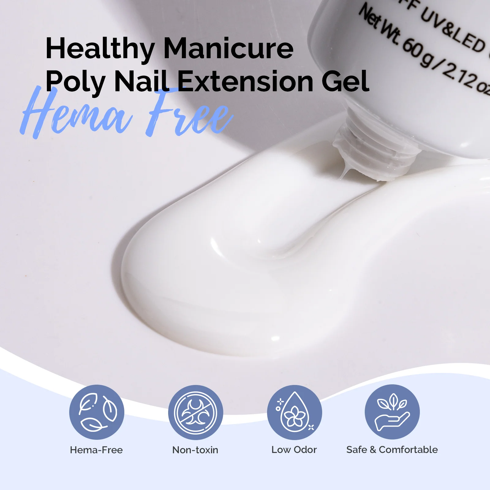 HEMA-Free & TPO-Free Poly Nail Extension Gel – 60g