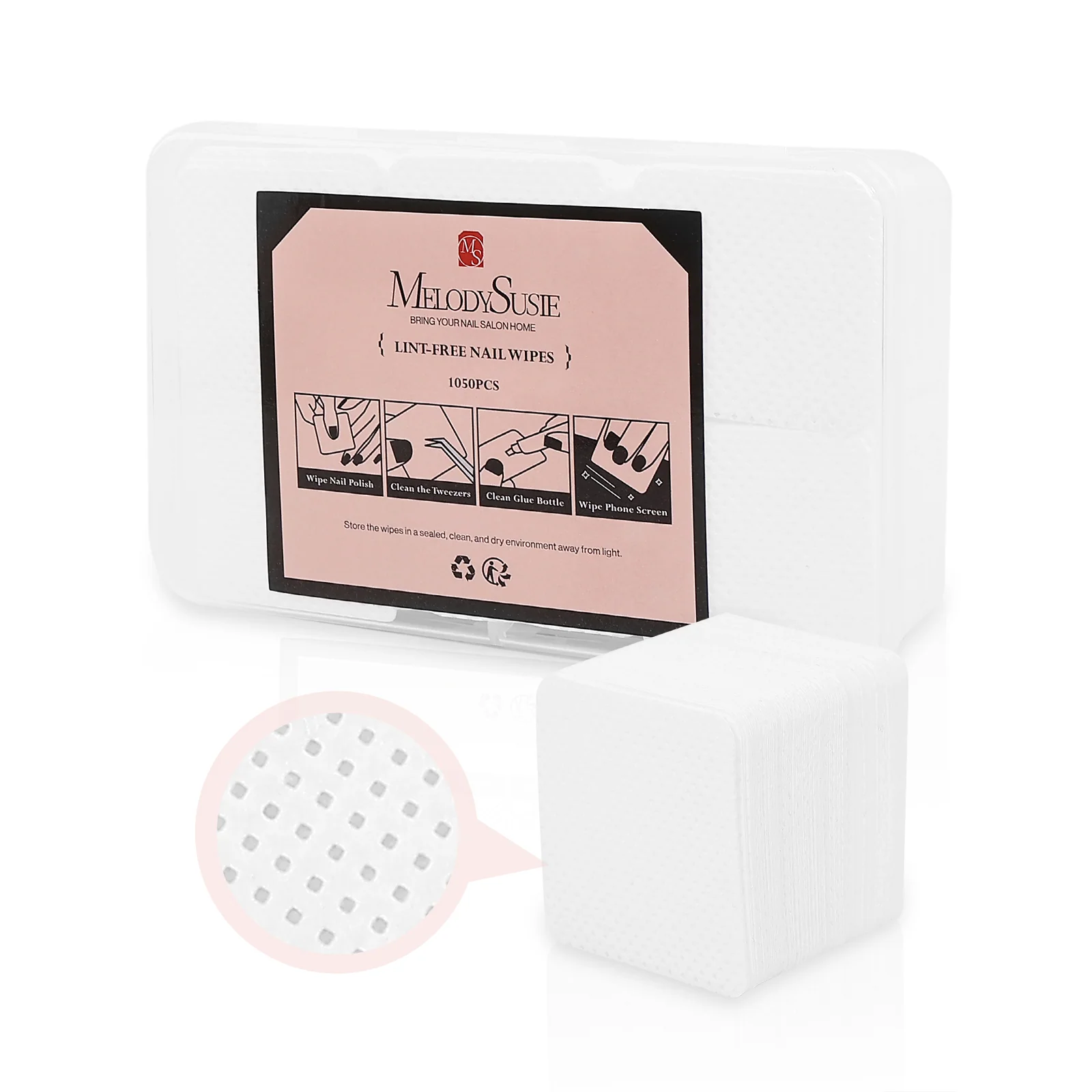 500 Pcs Lint Free Nail Wipes for Gel and Polish Removal