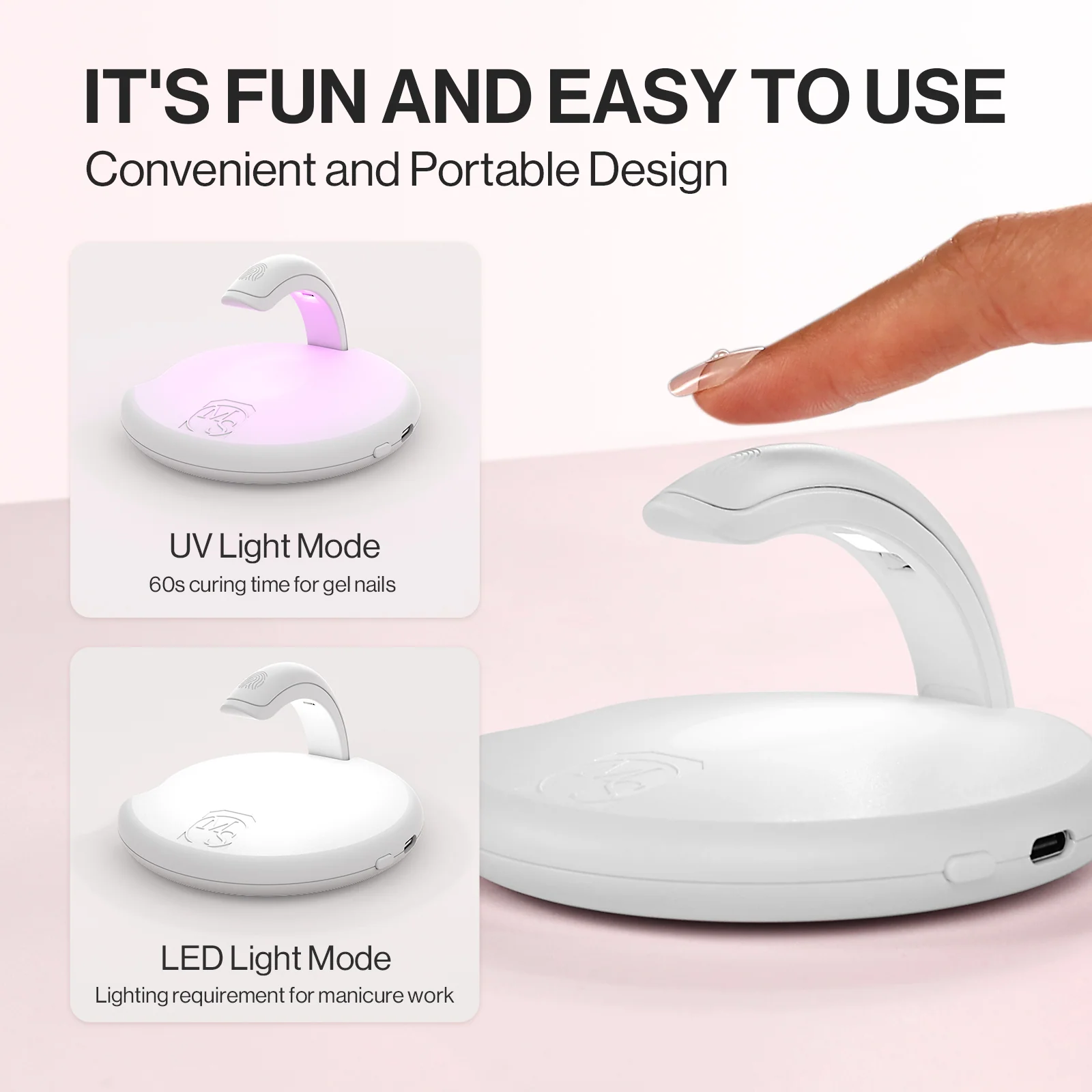 Rechargeable P-Art05M Mini 2 in 1 LED/UV 美甲灯