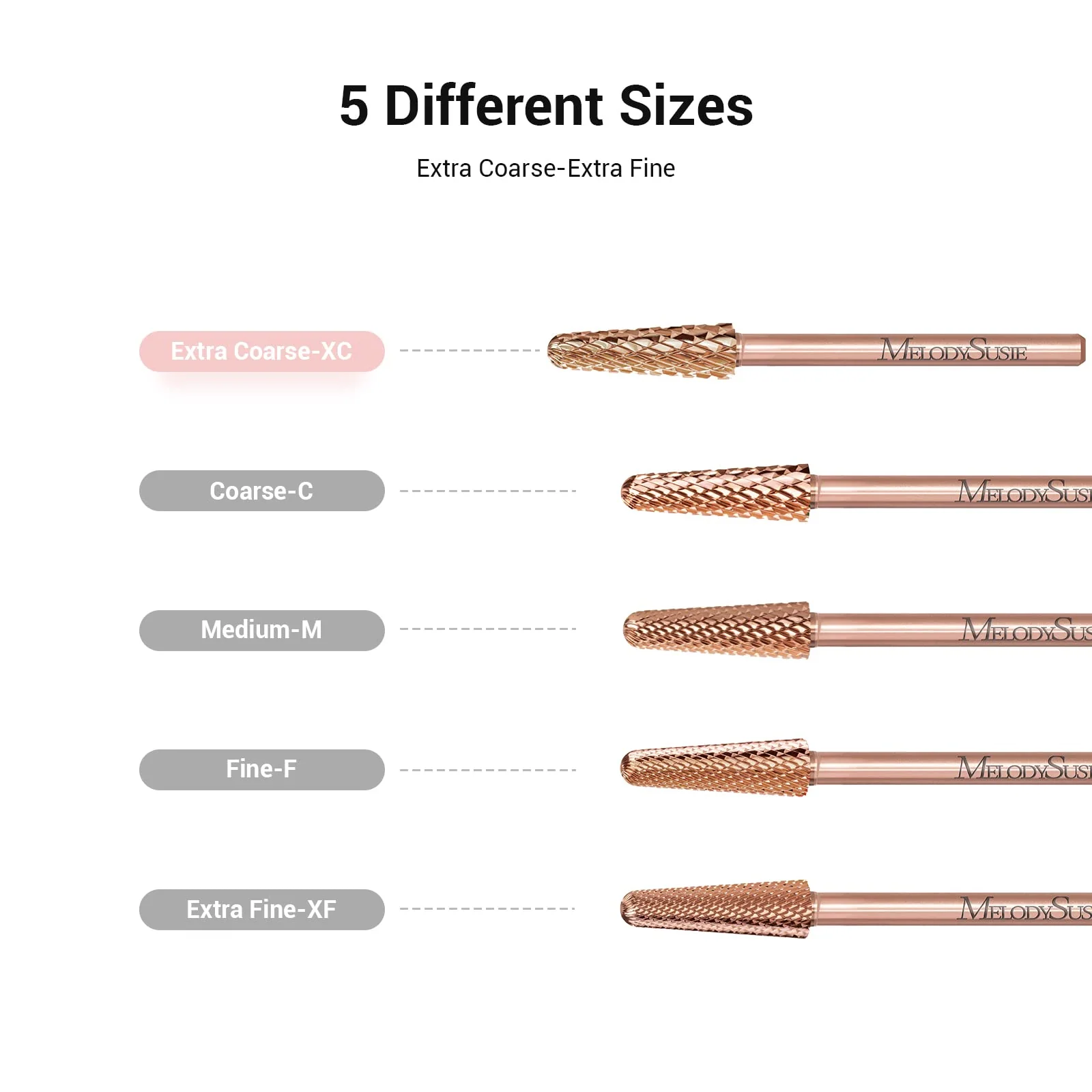 Cone Shape Cuticle Tungsten Carbide Nail Drill Bit for Right-Hand Use