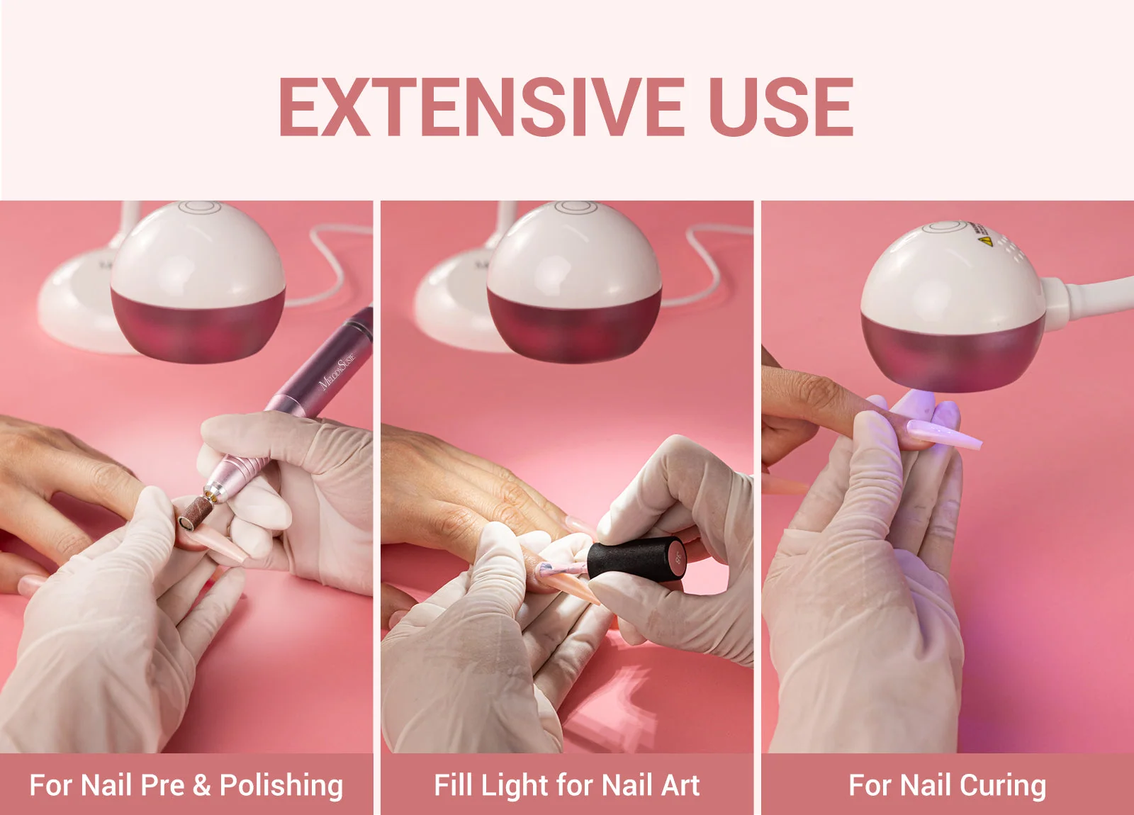 XC150D Desktop Multifunctional 3-in-1 Nail Drill with Nail Lamp 20,000RPM