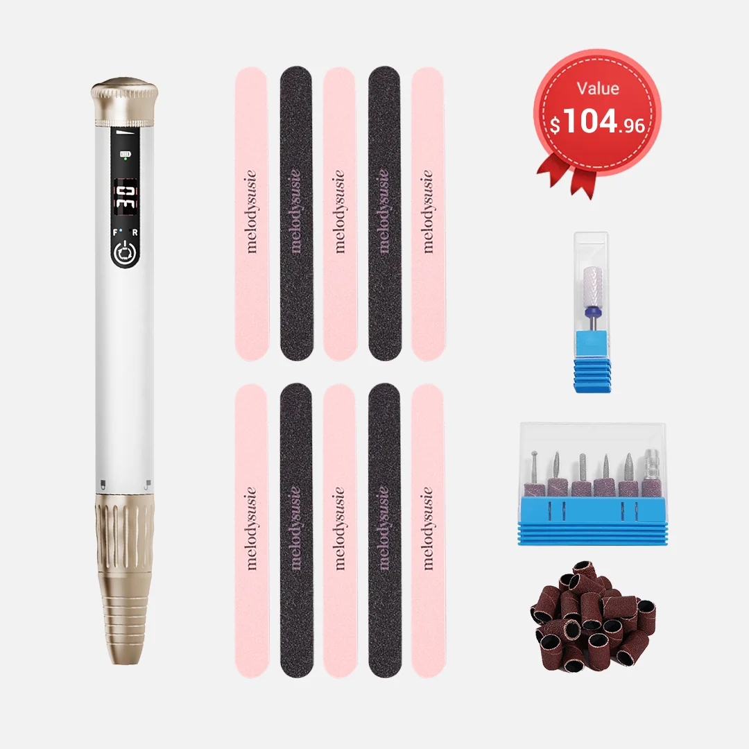 SP1(SM220E) Pen-Shaped Rechargeable Nail Drill 30,000RPM - Dust-Free Kit