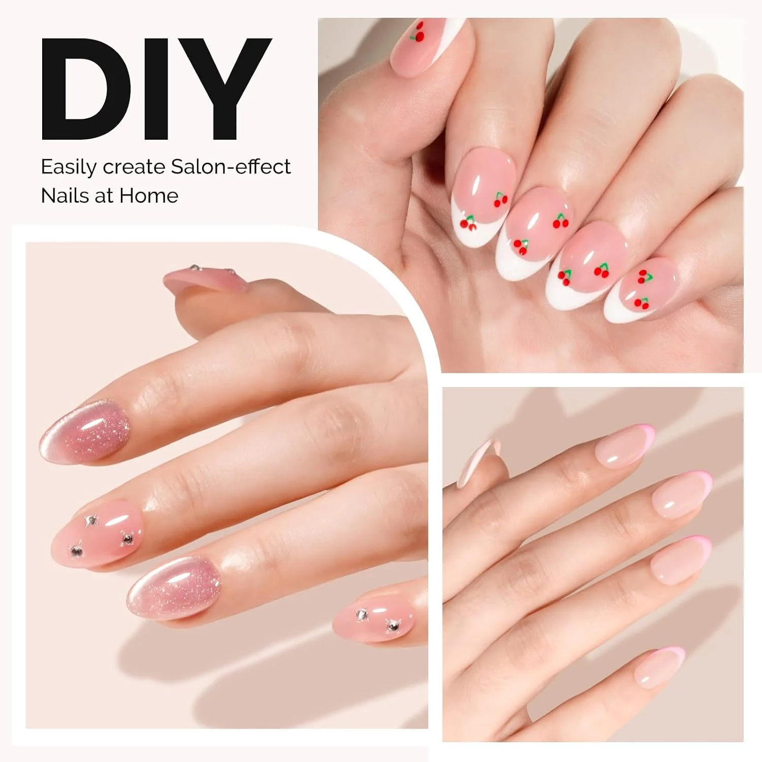 600Pcs Half Matte Clear Acrylic Half Cover Short Almond Nail Tips