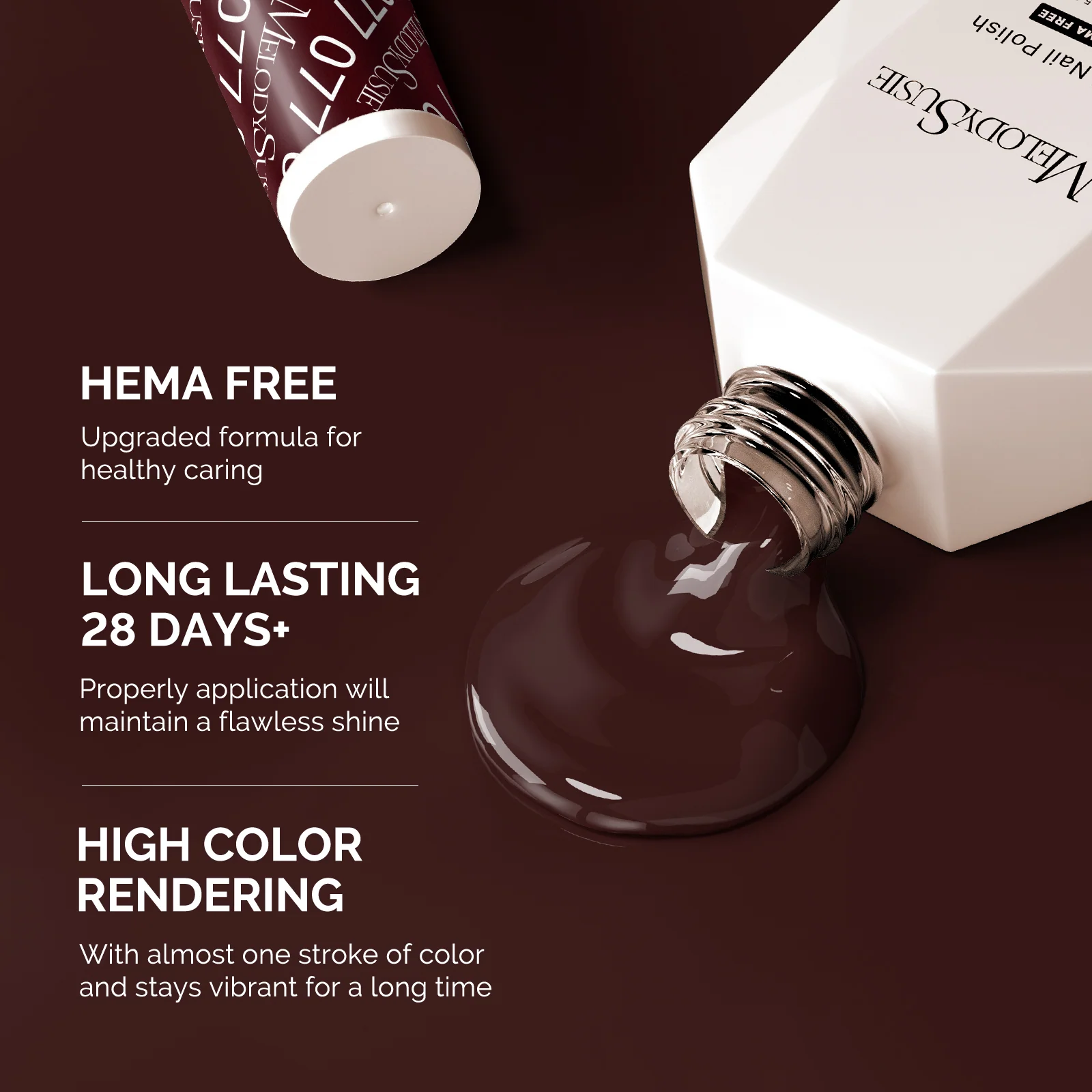 077 Brownie Brown - HEMA-Free Gel Nail Polish 0.5 fl oz/15ml