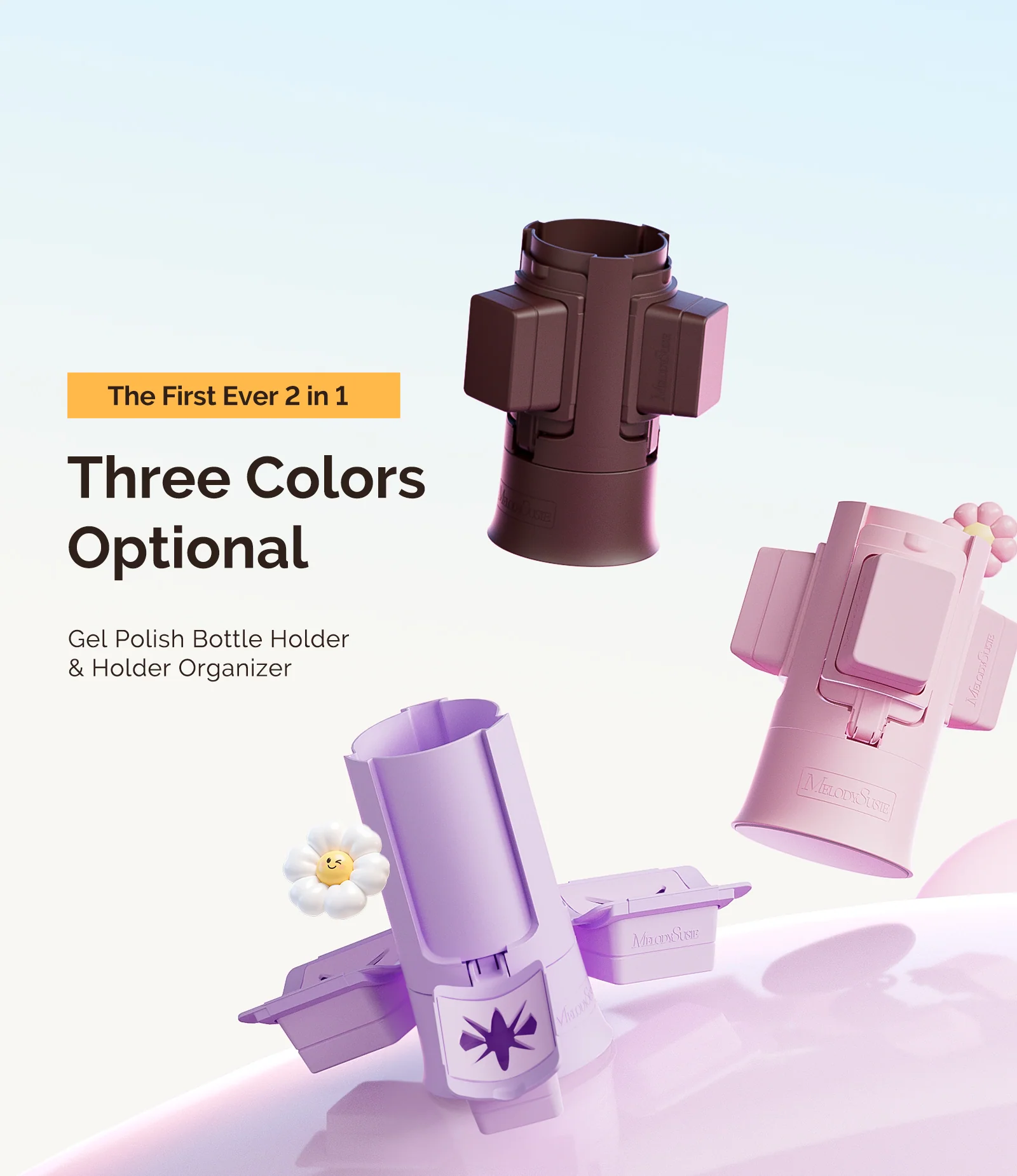 GelCarousel Rotatable Nail Art DIY Station in Purple