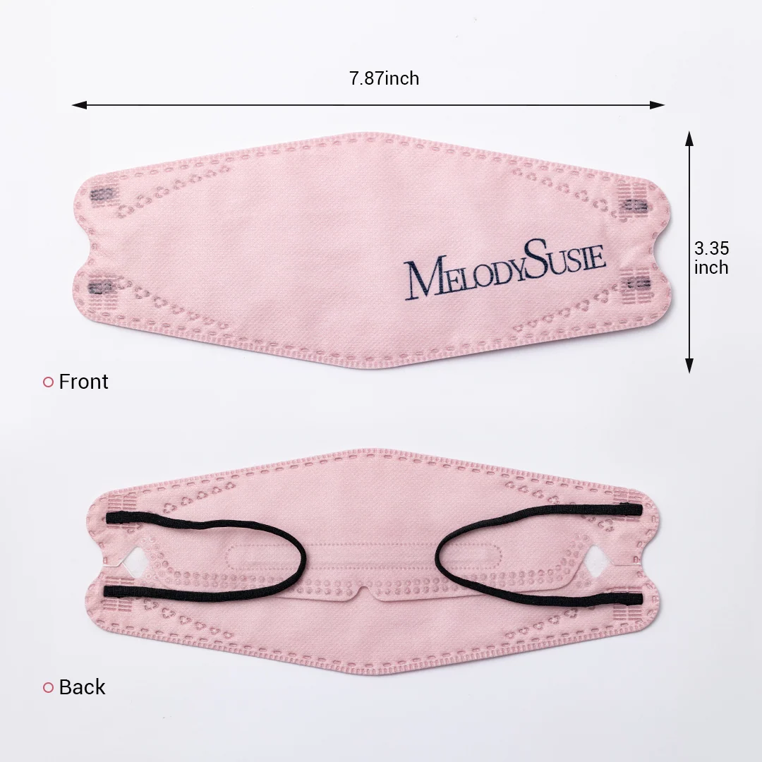 MelodySusie Pink Disposable Face Mask with 3-Layer Protection