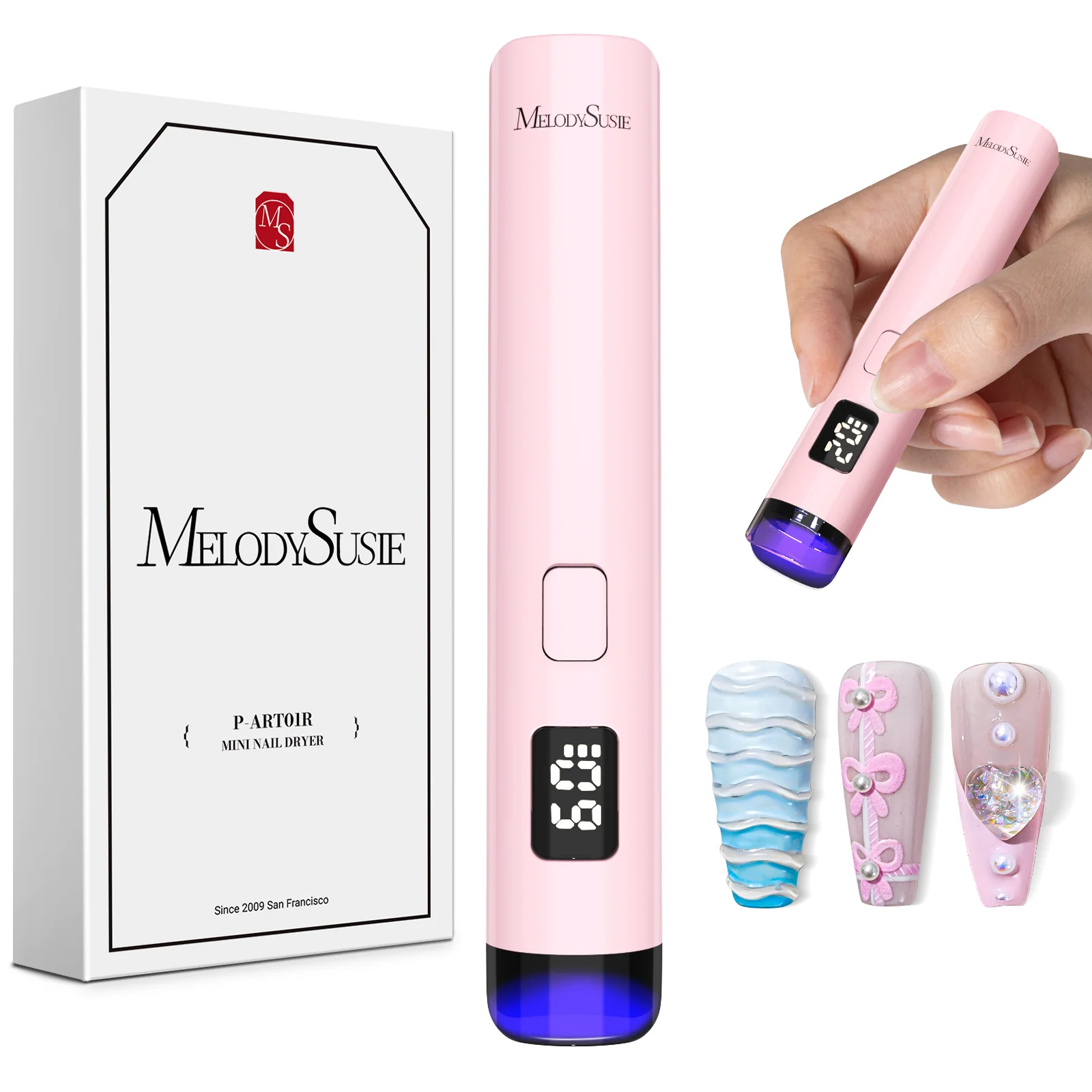 P-Art01R Rechargeable Mini LED/UV Nail Art Lamp