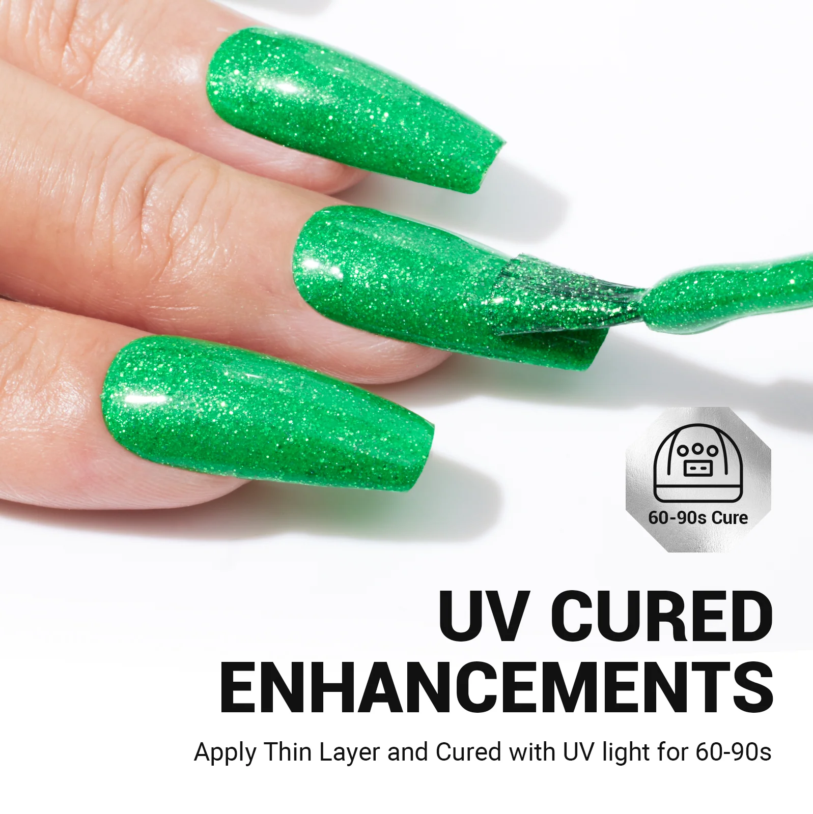 Z217 Neon Green Glitter - Gel Nail Polish(15ml)